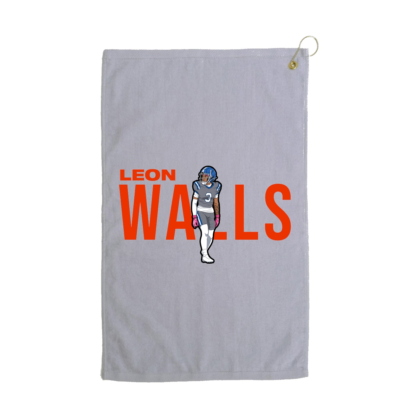 Golf Towel — Player Name in Grey