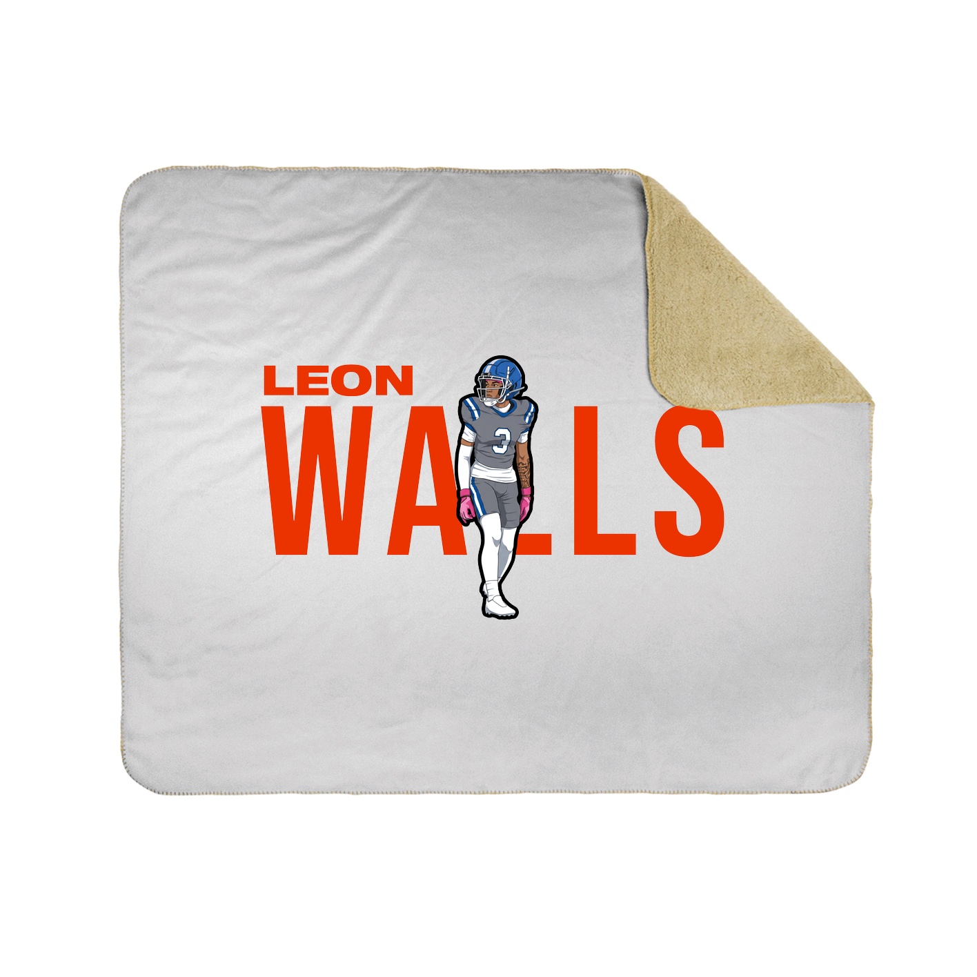 Throw Blanket — Player Name in White