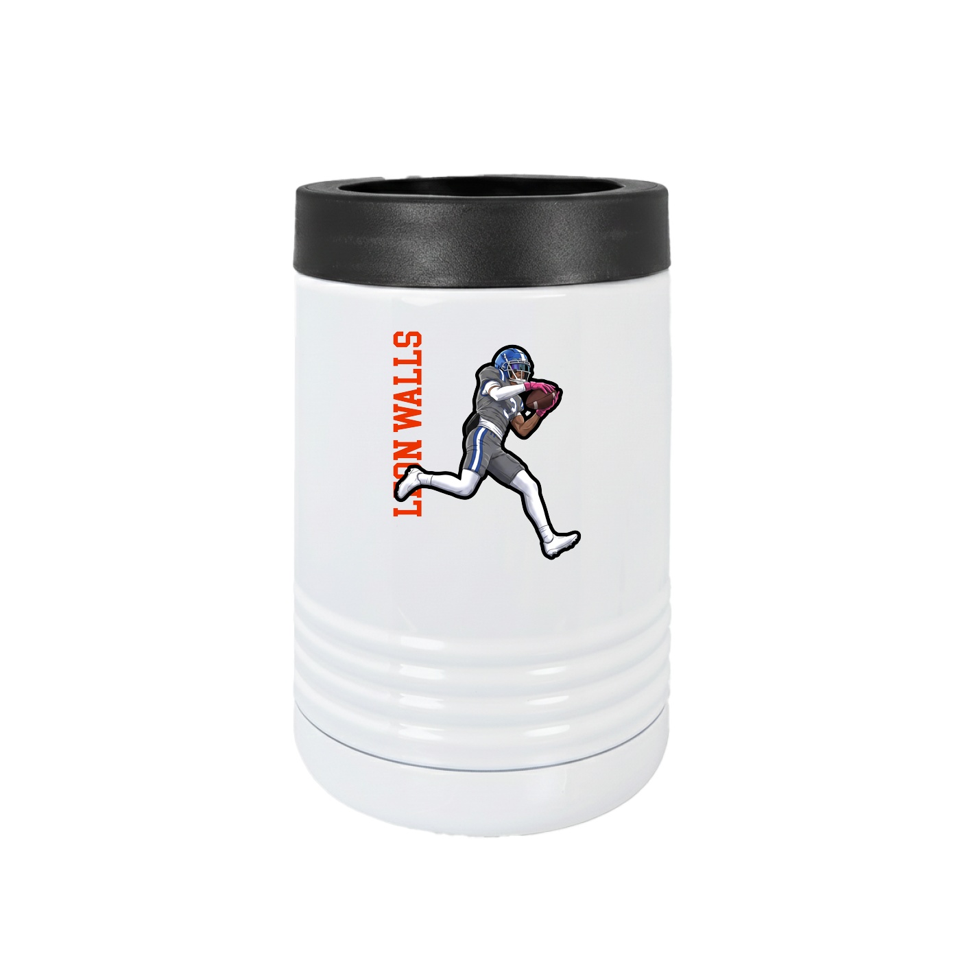 Beverage Holder — Name Vertical in White