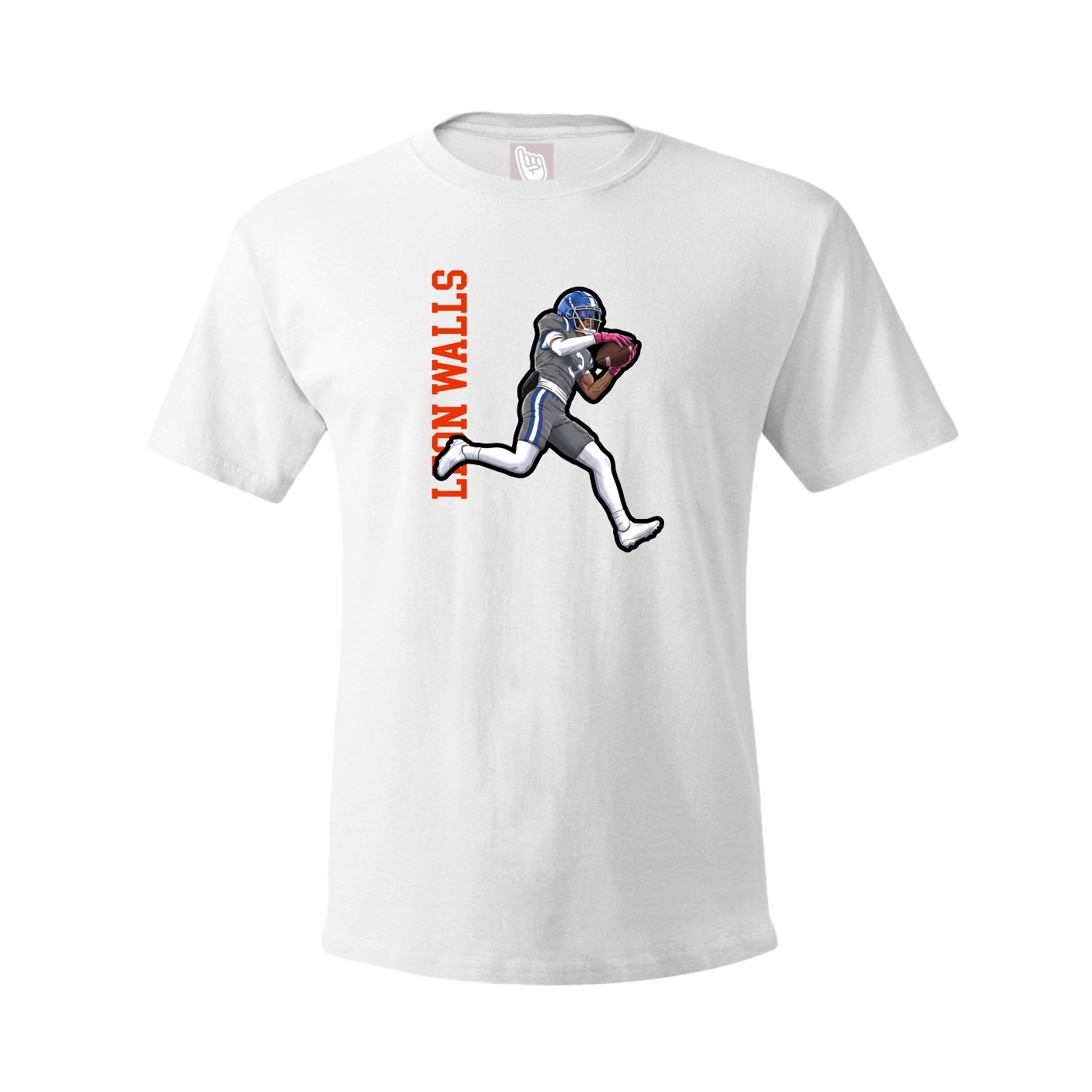 Tee — Name Vertical in White