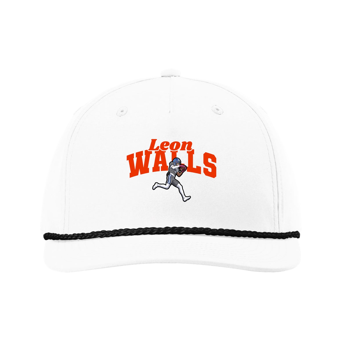 Five-Panel Classic Rope Cap — Signature Arch in White