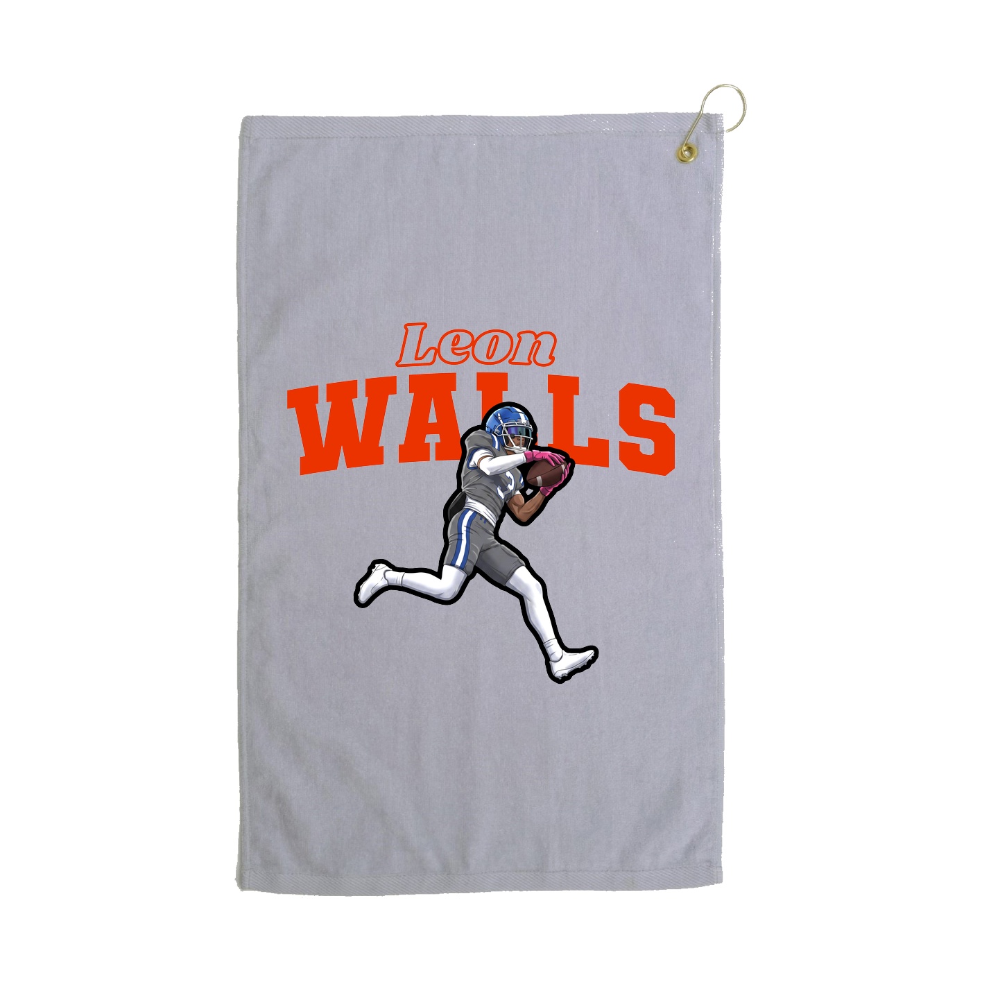 Golf Towel — Name Arch in Grey