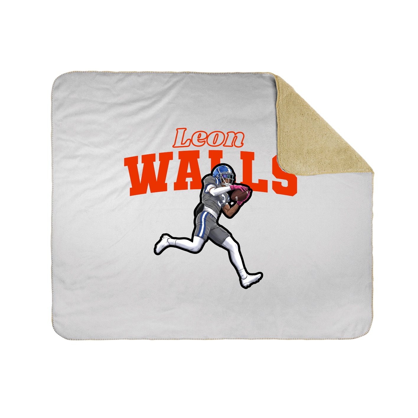 Throw Blanket — Name Arch in White