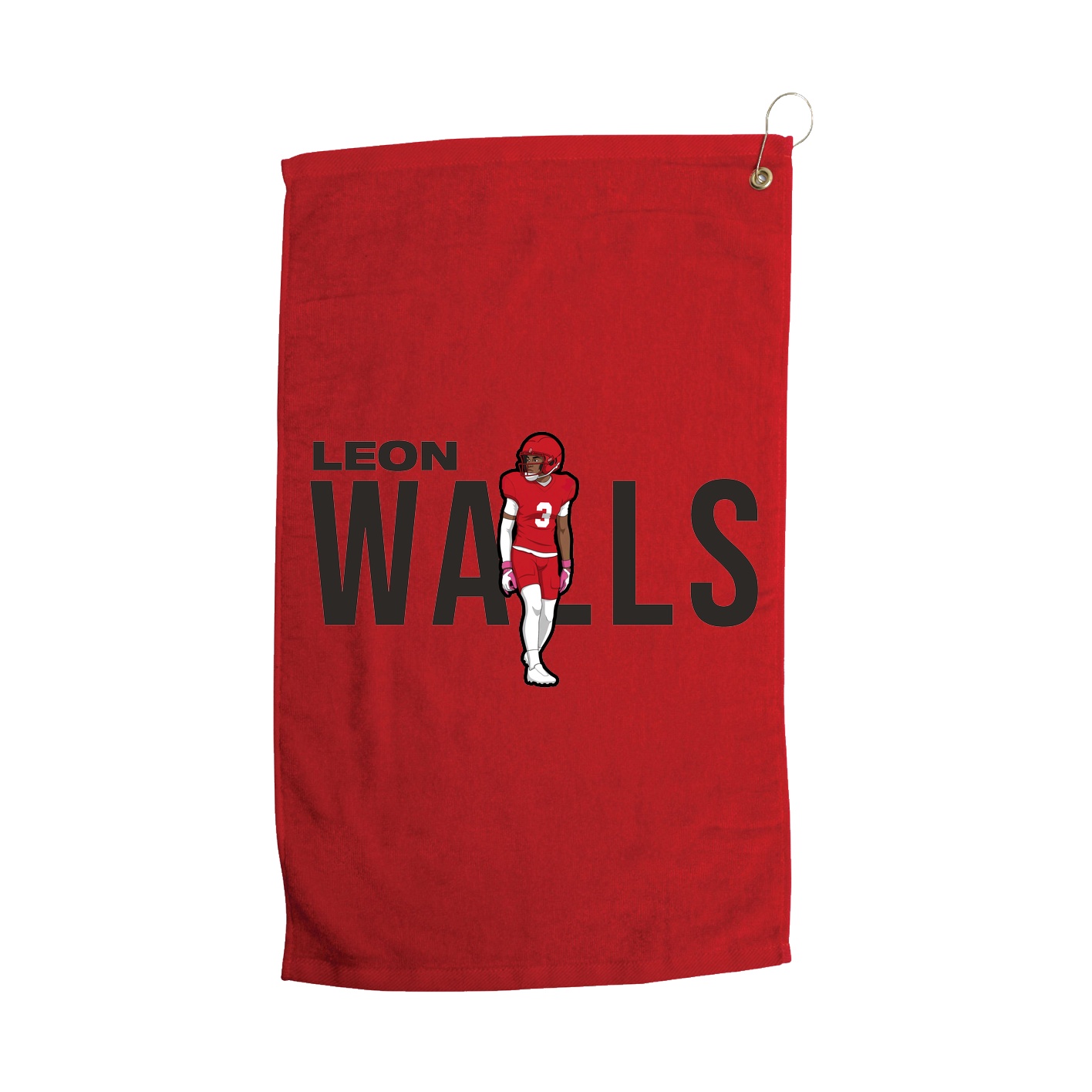 Golf Towel — Player Name in Red