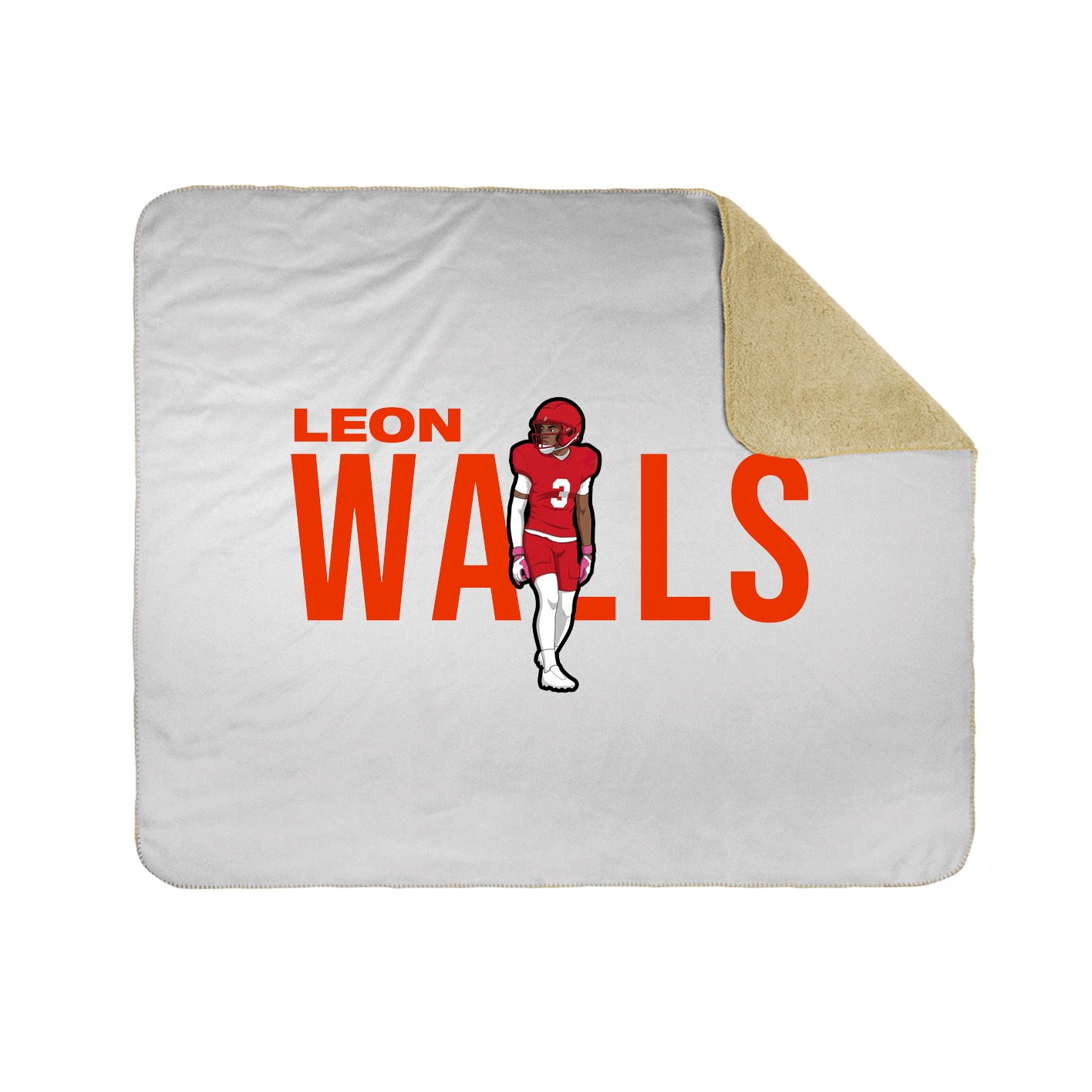 Throw Blanket — Player Name in White