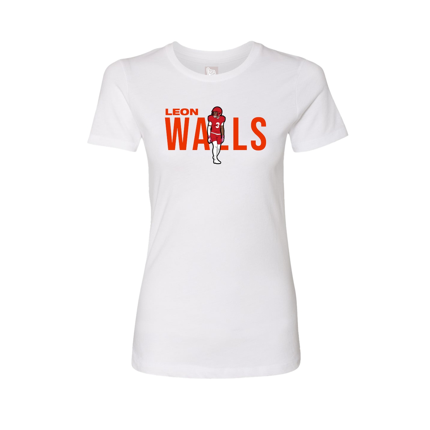 Fitted Women's Tee — Player Name in White