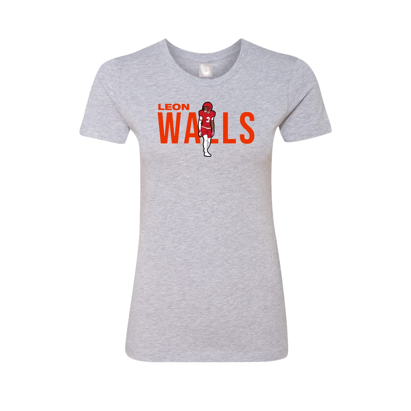 Womens Tee — Player Name in Grey