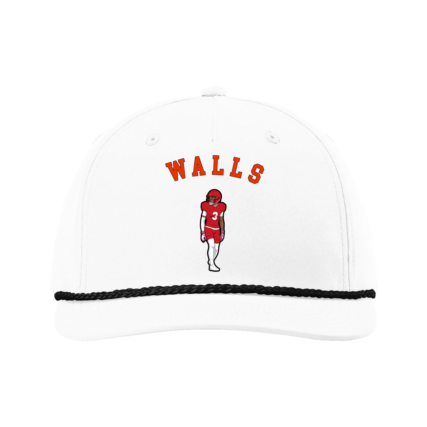Five-Panel Classic Rope Cap — Shirsey Arch in White