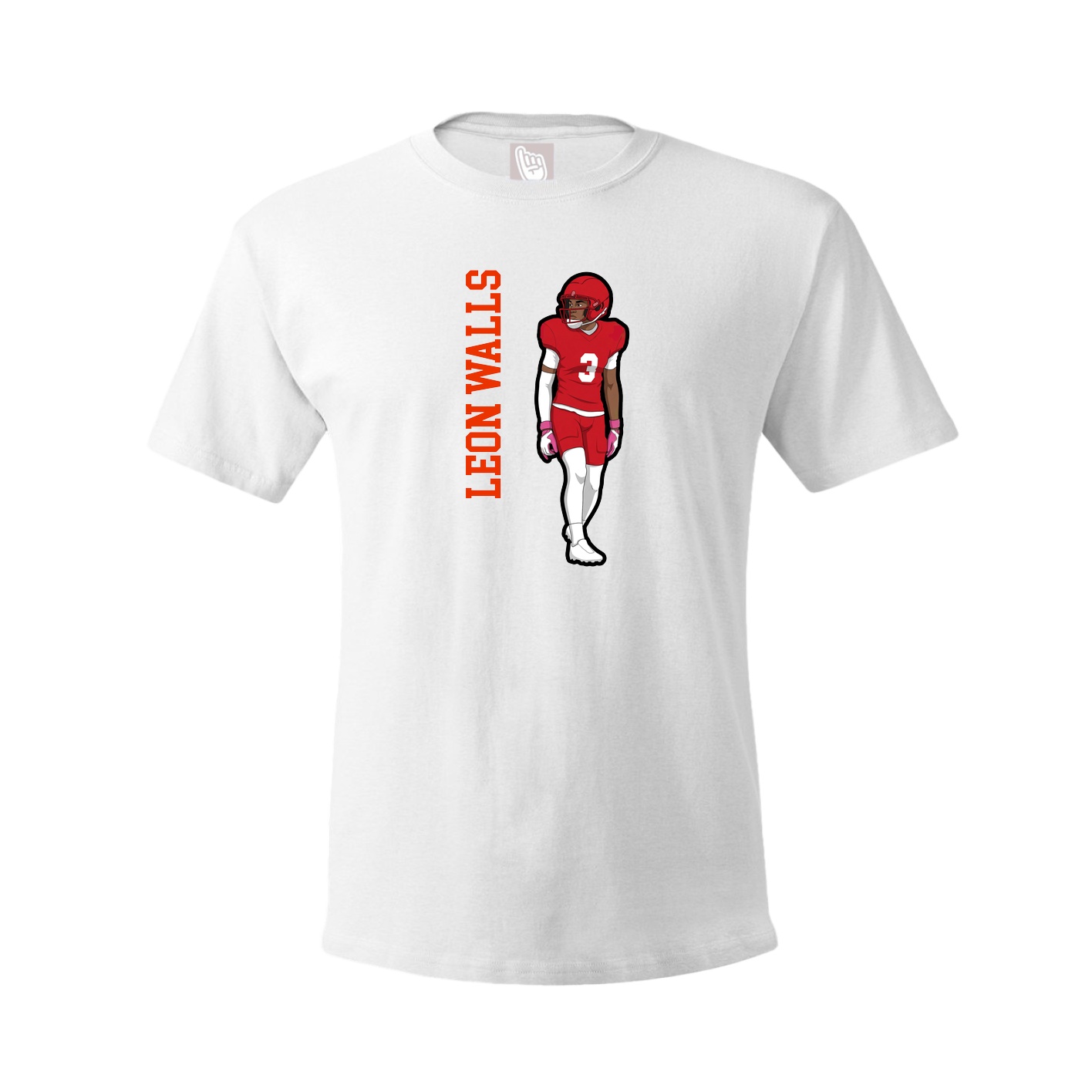 Tee — Name Vertical in White