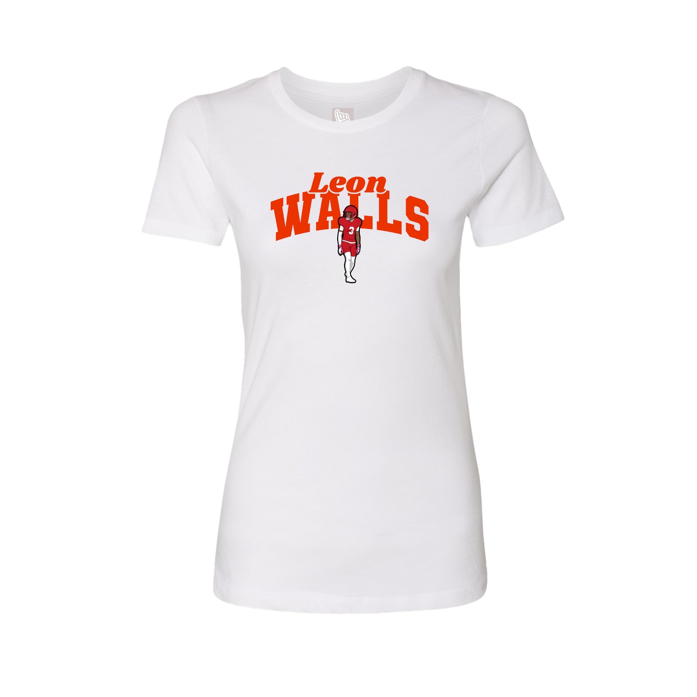 Fitted Women's Tee — Signature Arch in White