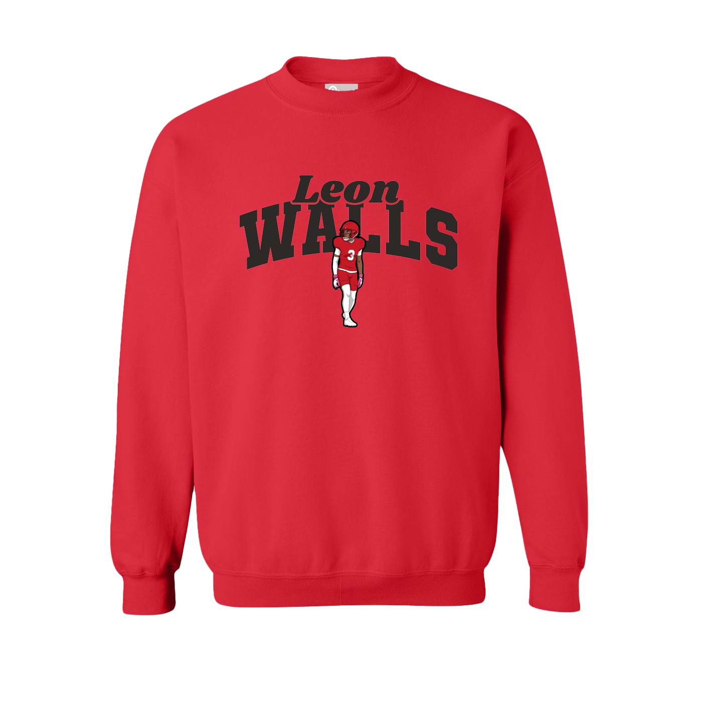 Fleece Crew — Signature Arch in Red
