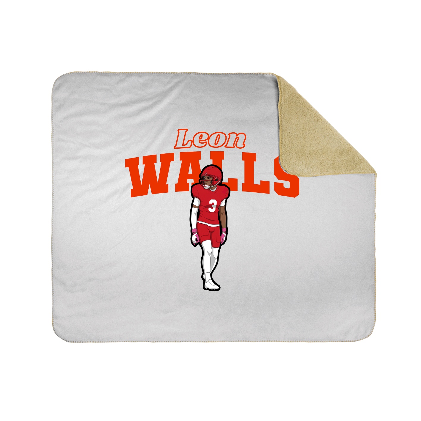 Throw Blanket — Name Arch in White