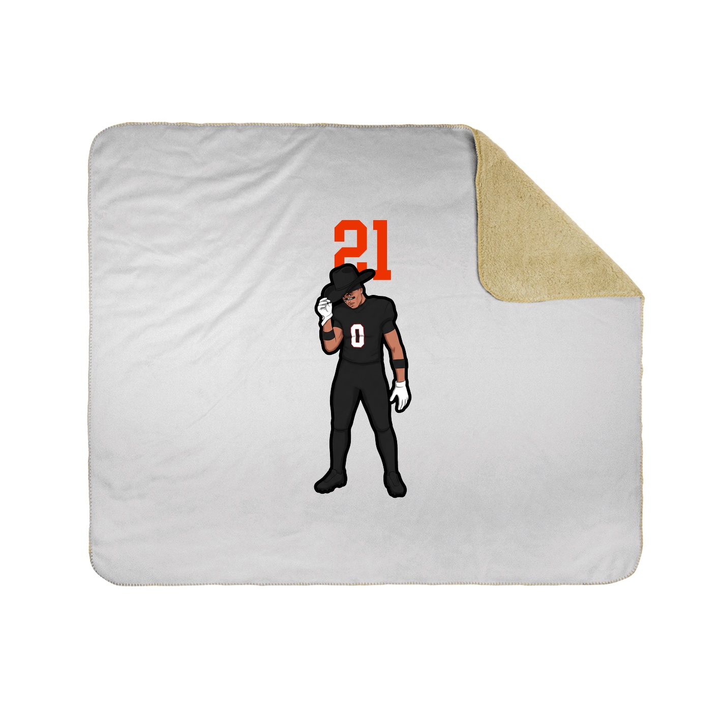 Throw Blanket — Number Top in White