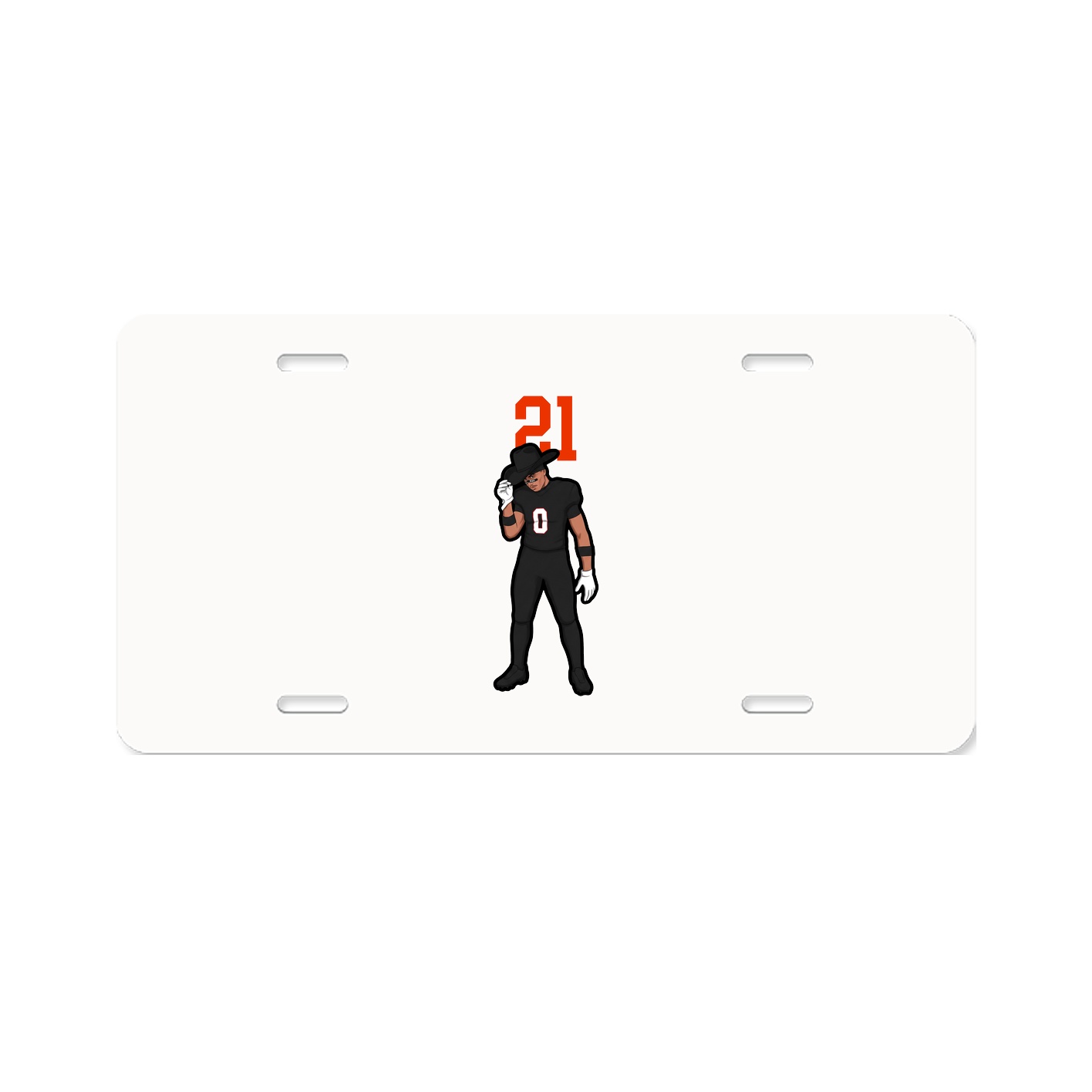 License Plate — Number Top in Classic