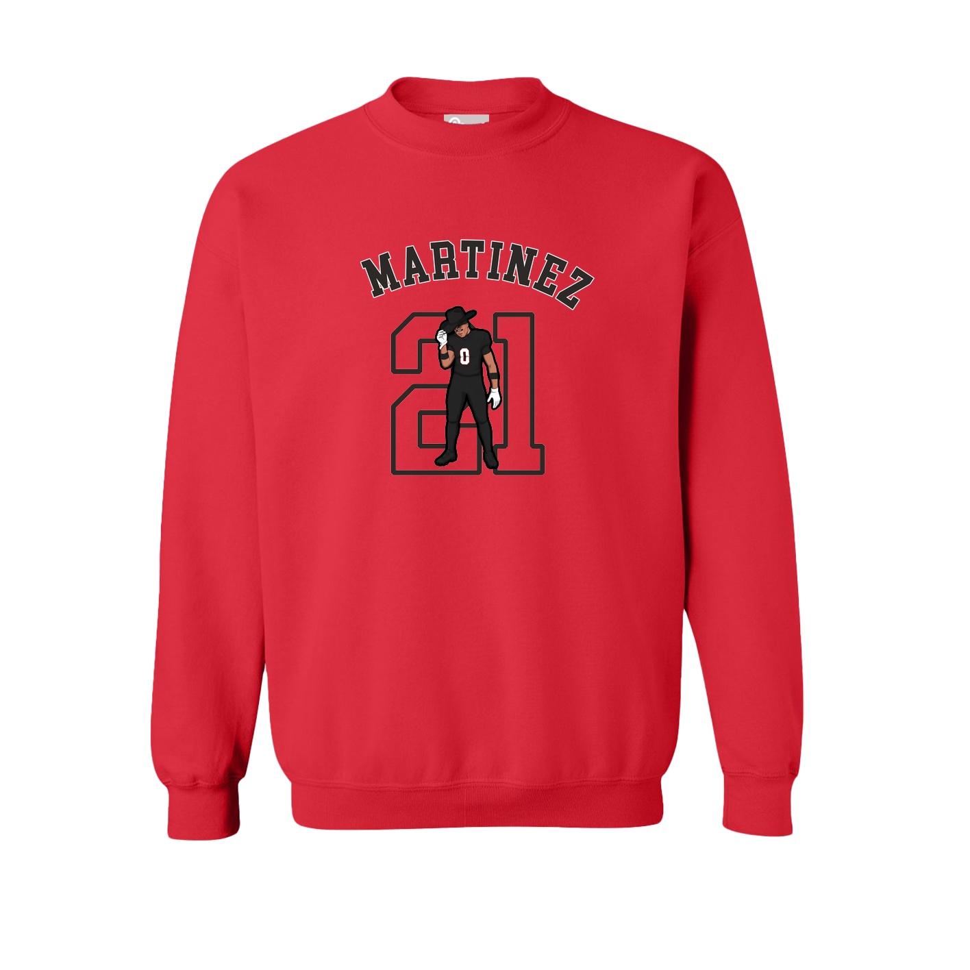 Fleece Crew — Shirsey Arch in Red