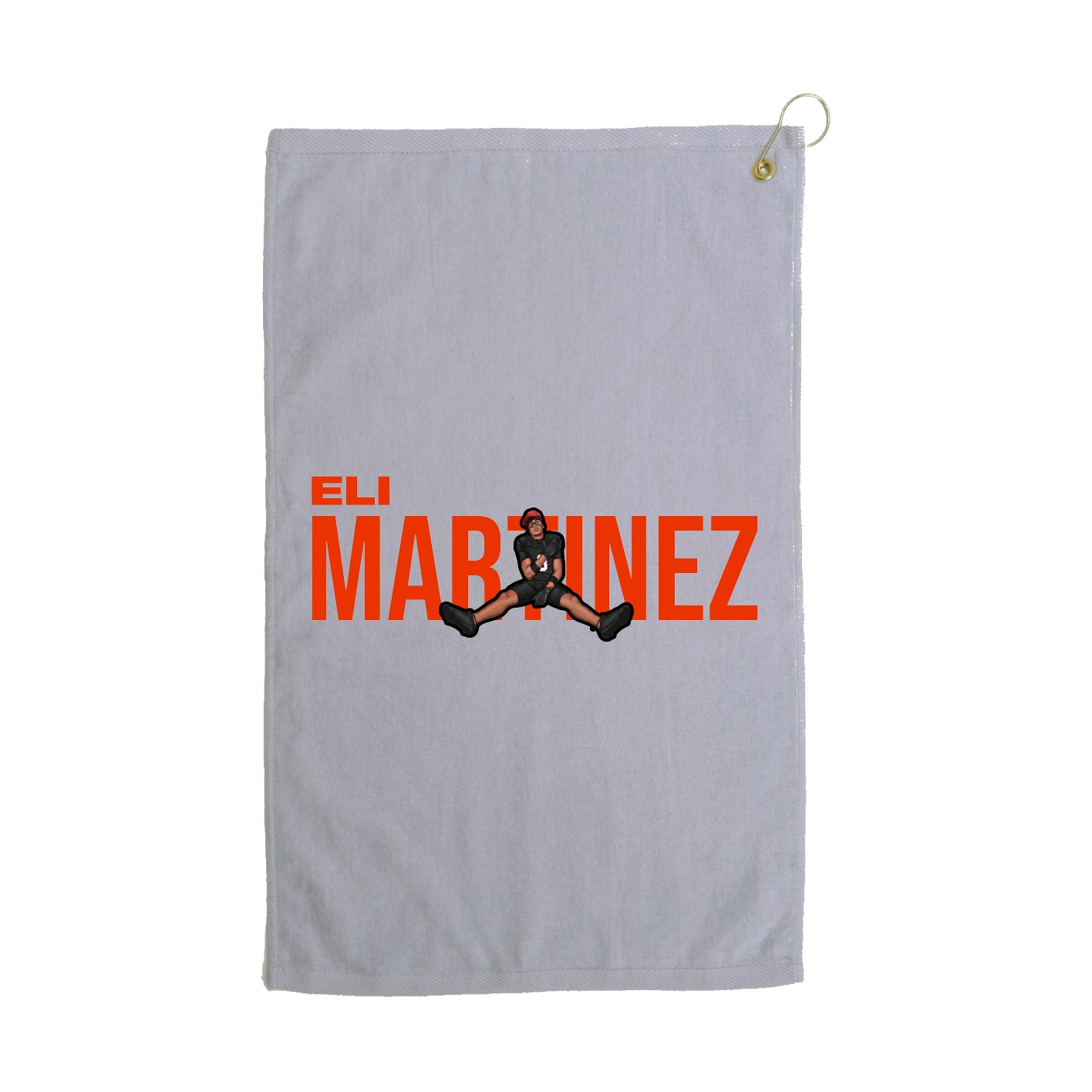 Golf Towel — Player Name in Grey