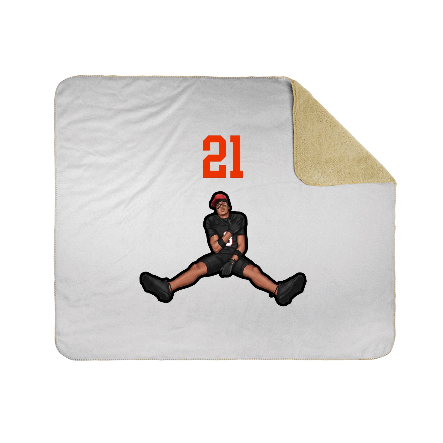 Throw Blanket — Number Top in White