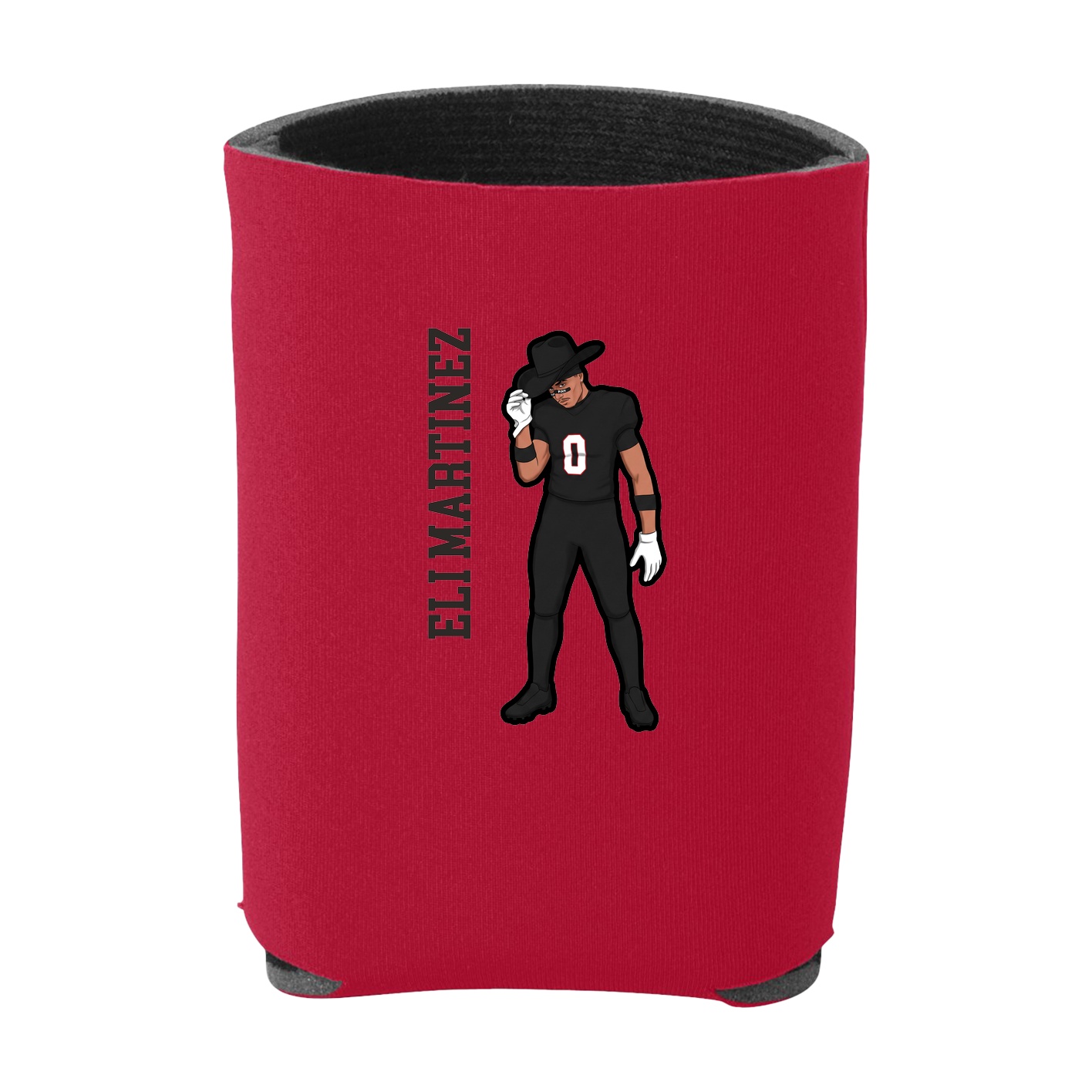 Can Holder — Name Vertical in Red
