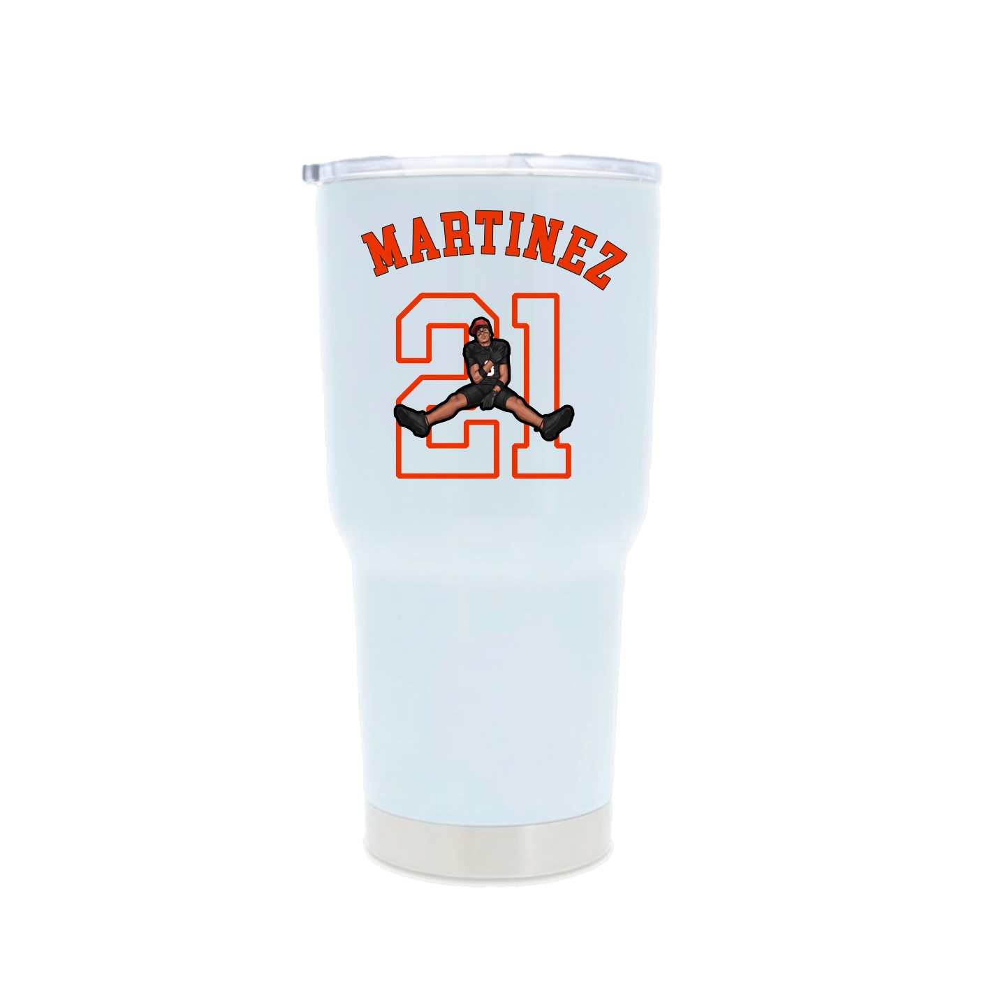 30oz Stainless Steel Tumbler — Shirsey Arch in White