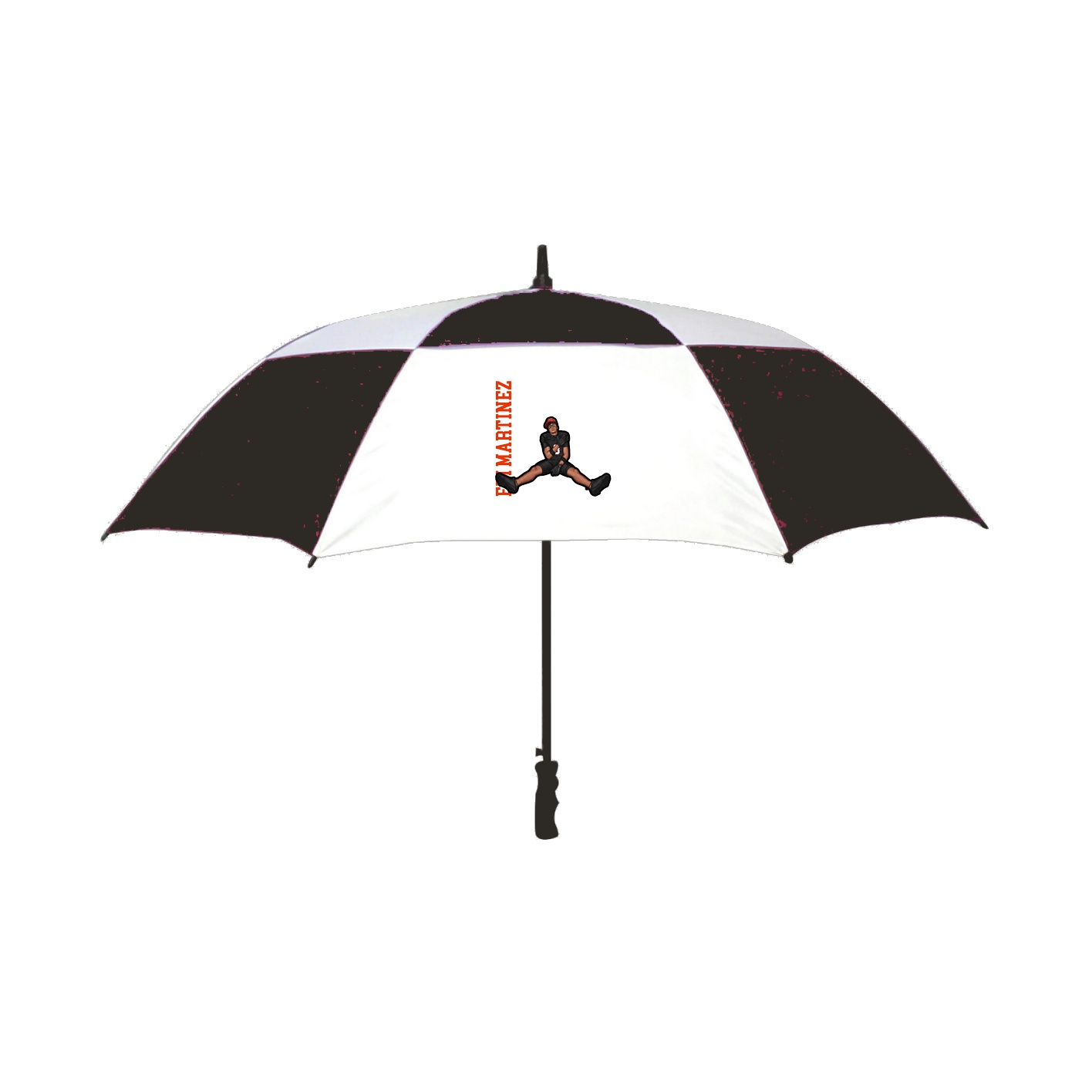 Golf Umbrella — Name Vertical in Black