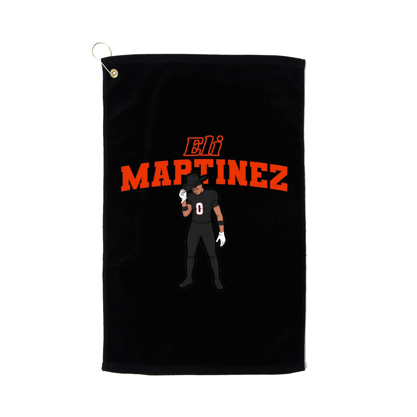 Golf Towel — Name Arch in Black