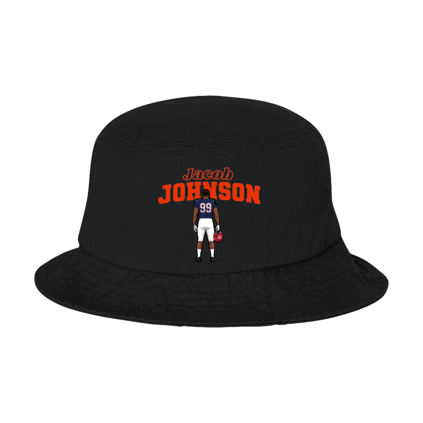 Bucket Cap — Name Arch in Black