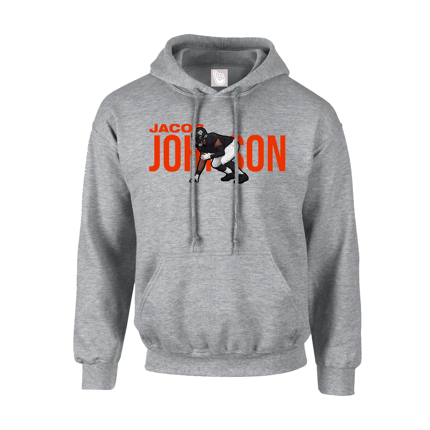 Youth Hoodie — Player Name in Grey