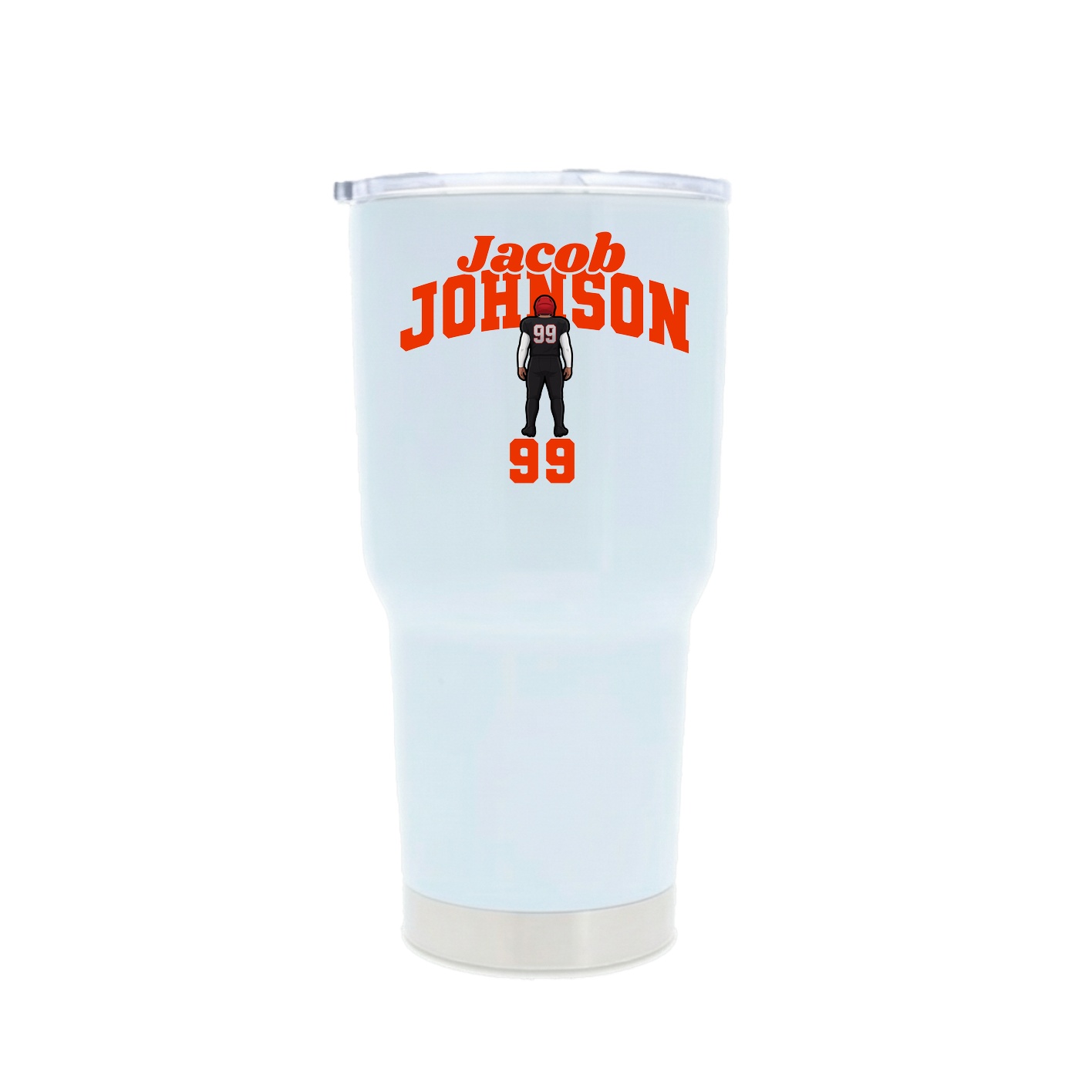 30oz Stainless Steel Tumbler — Signature Arch in White