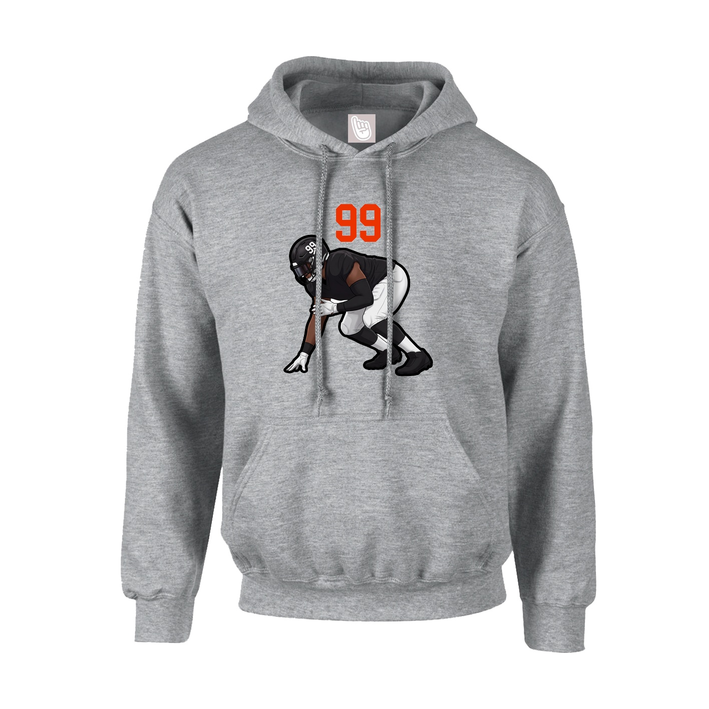 Hoodie — Number Top in Grey