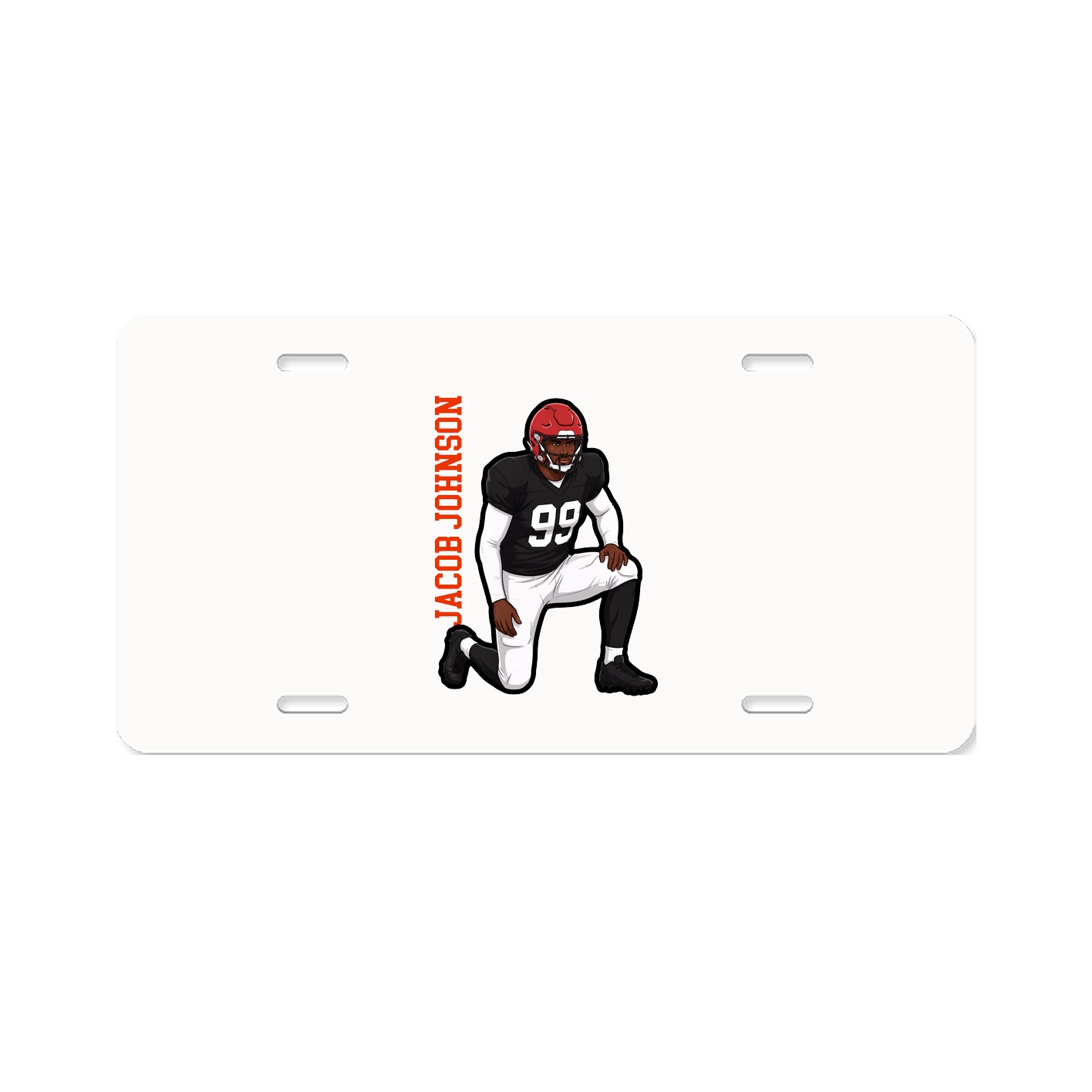 License Plate — Name Vertical in Classic