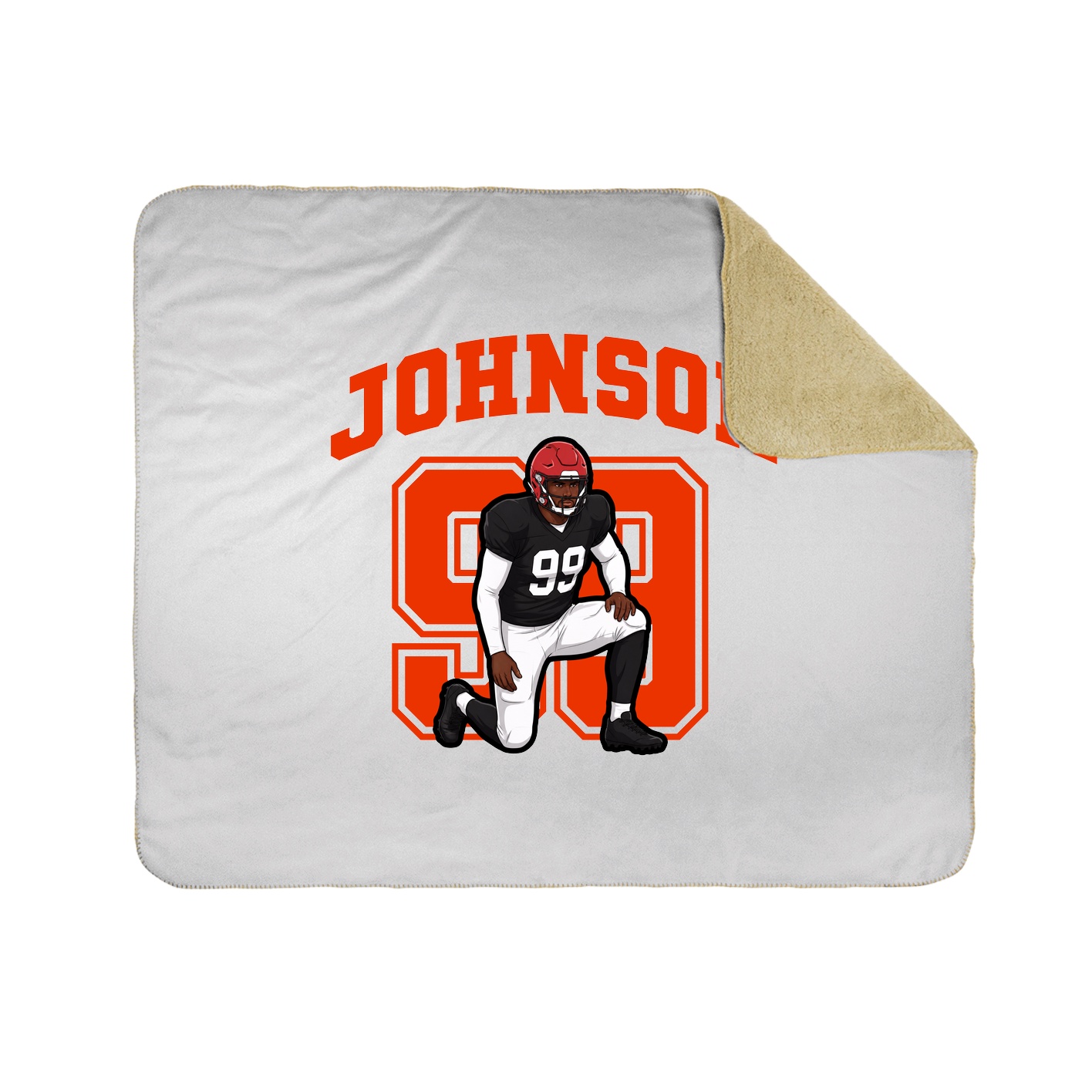 Throw Blanket — Number in White