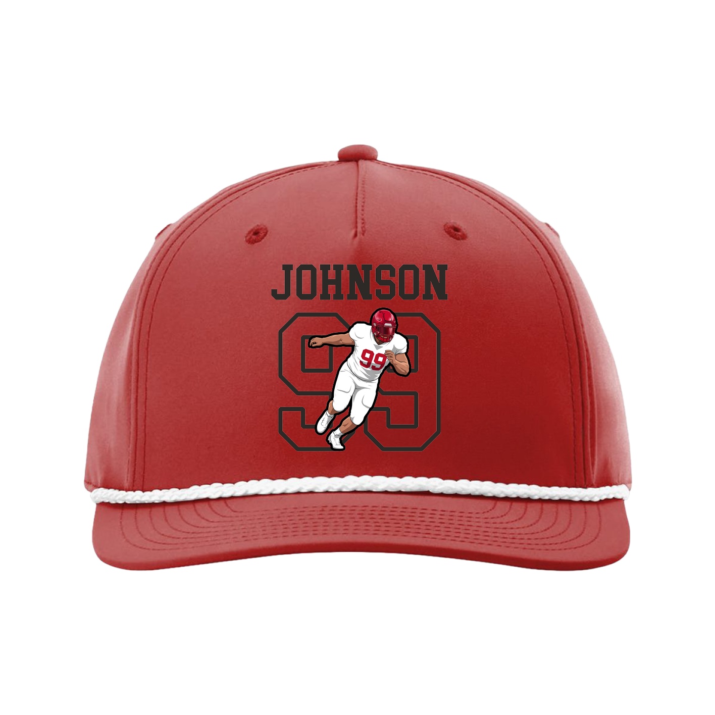 Five-Panel Classic Rope Cap — Shirsey in Red
