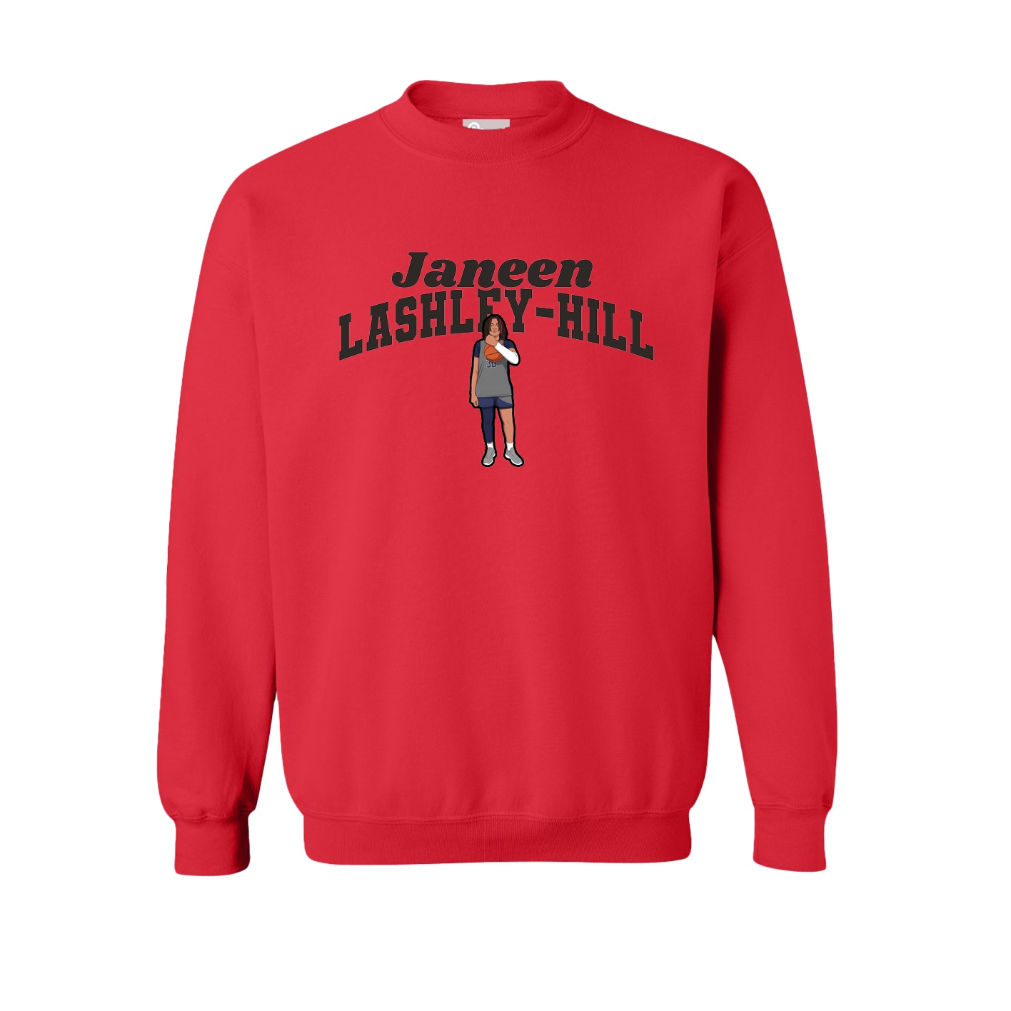 Fleece Crew — Signature Arch in Red