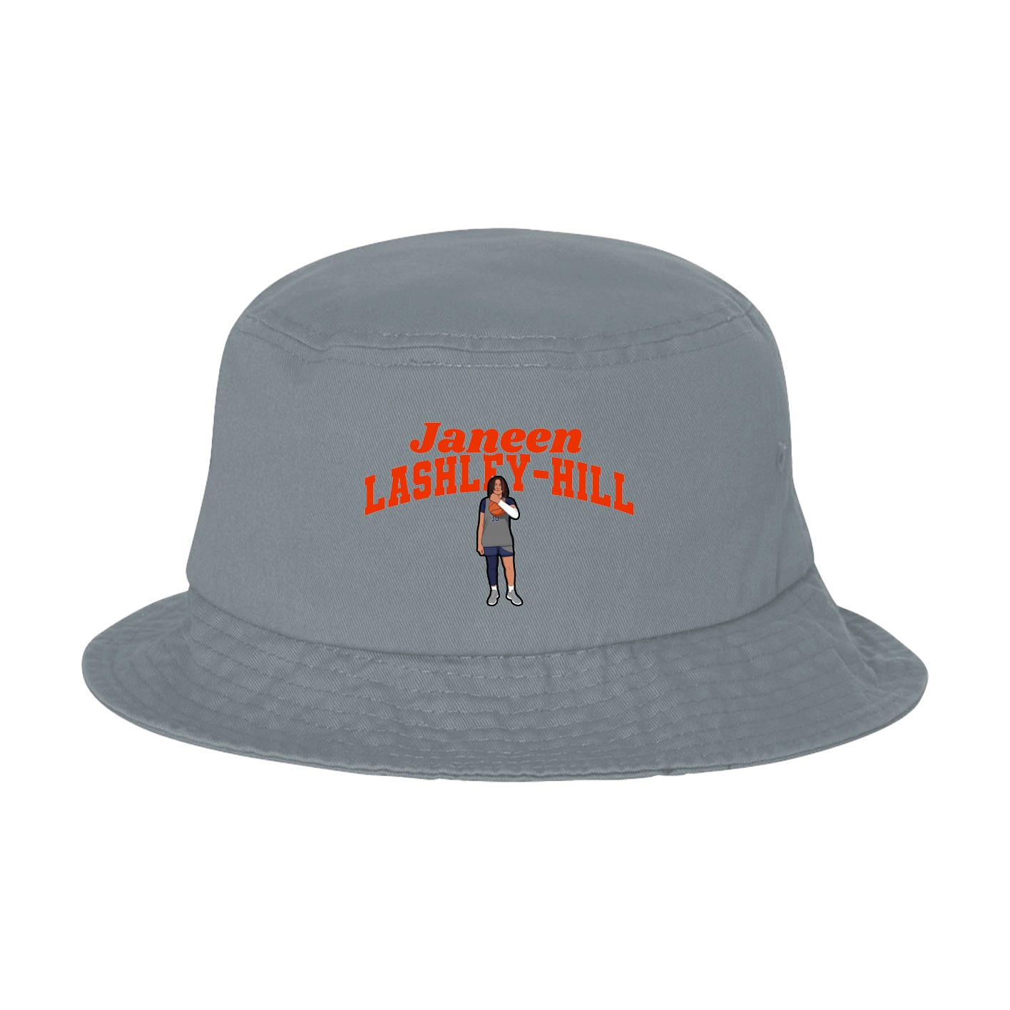 Bucket Cap — Signature Arch in Grey