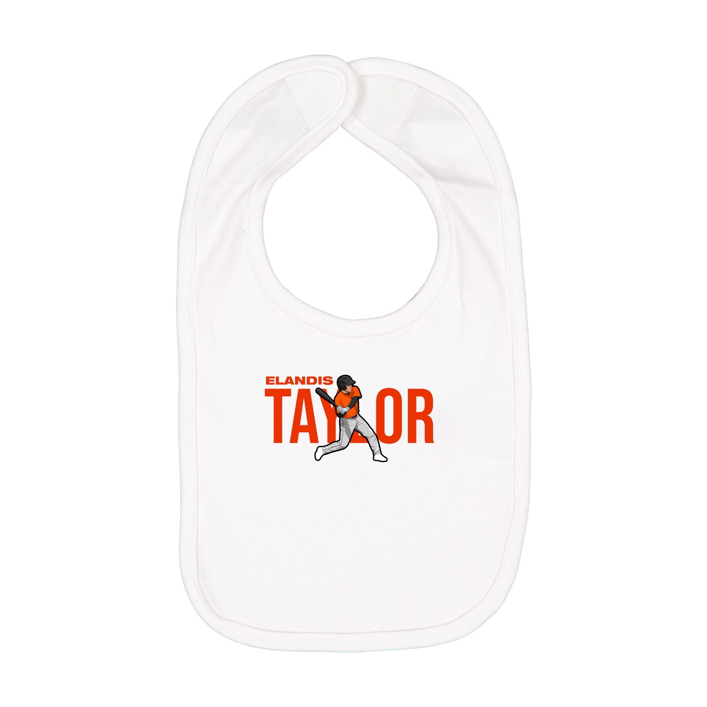 Infant Bib — Player Name in White