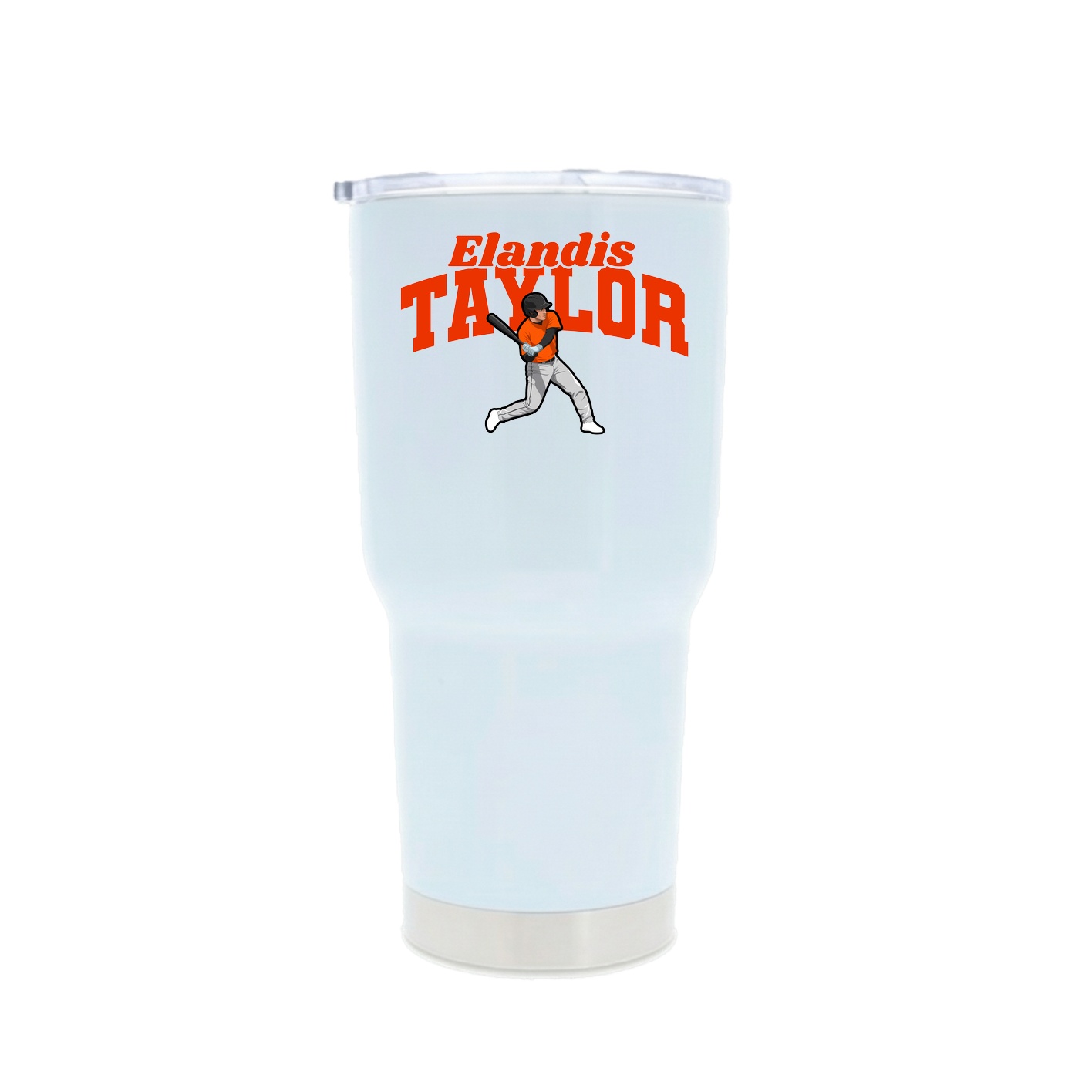 30oz Stainless Steel Tumbler — Signature Arch in White