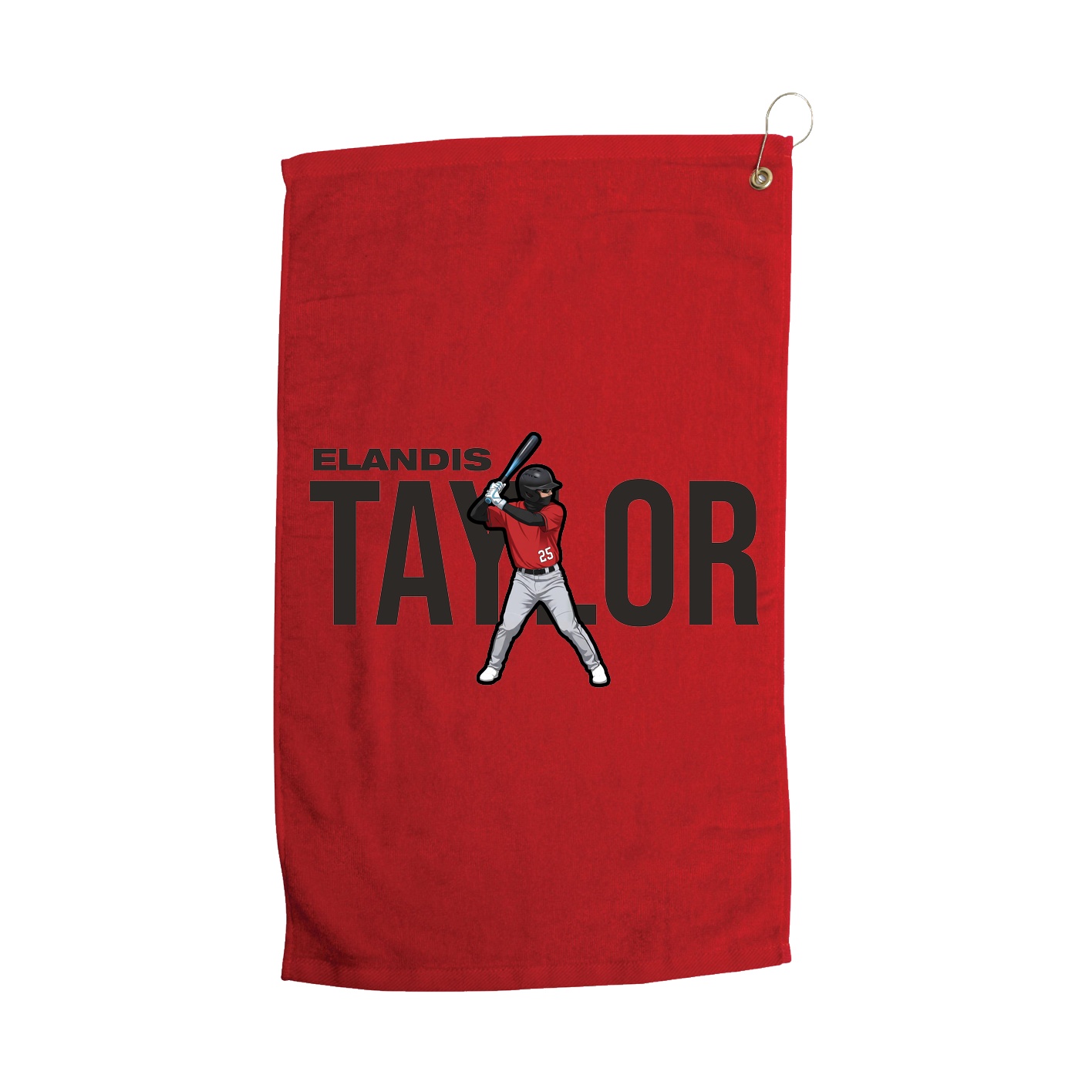 Golf Towel — Player Name in Red