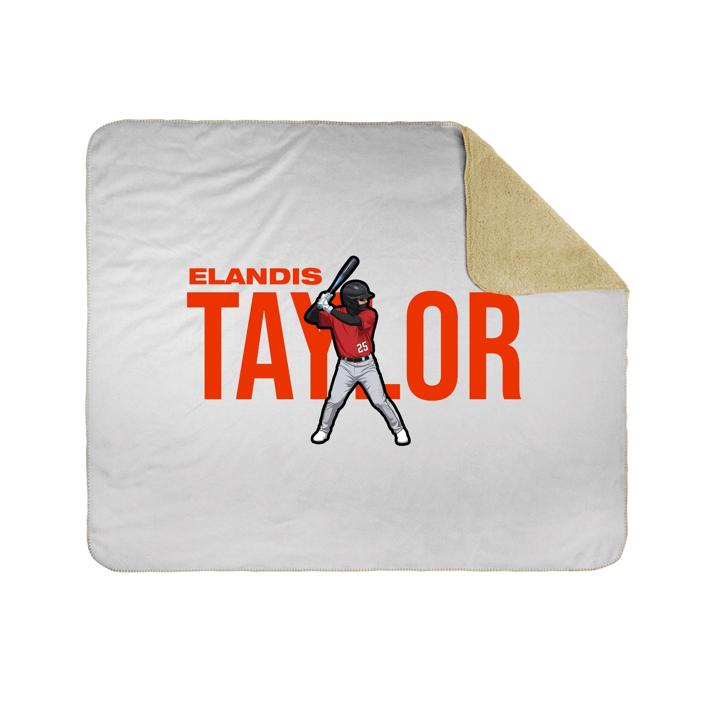 Throw Blanket — Player Name in White
