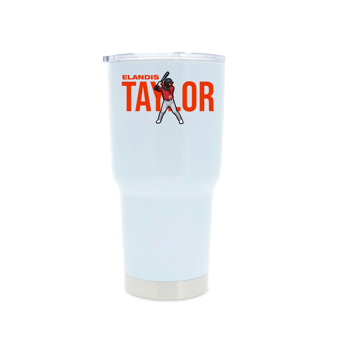 30oz Stainless Steel Tumbler — Player Name in White