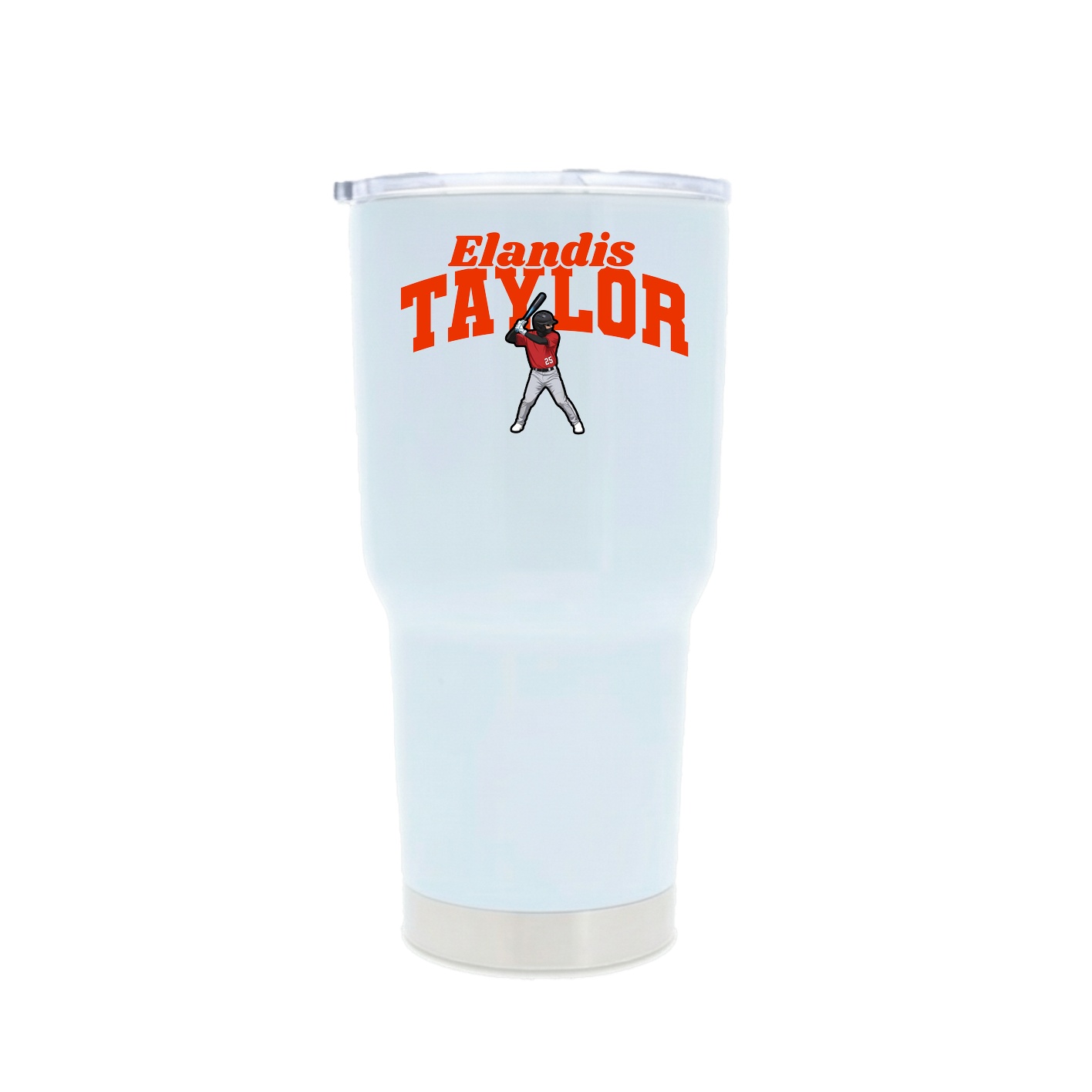 30oz Stainless Steel Tumbler — Signature Arch in White