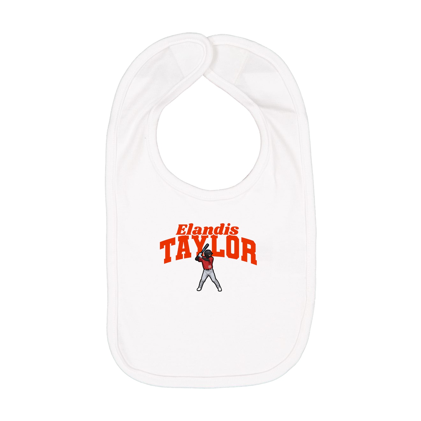 Infant Bib — Signature Arch in White