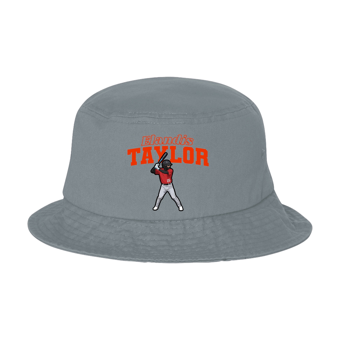 Bucket Cap — Name Arch in Grey