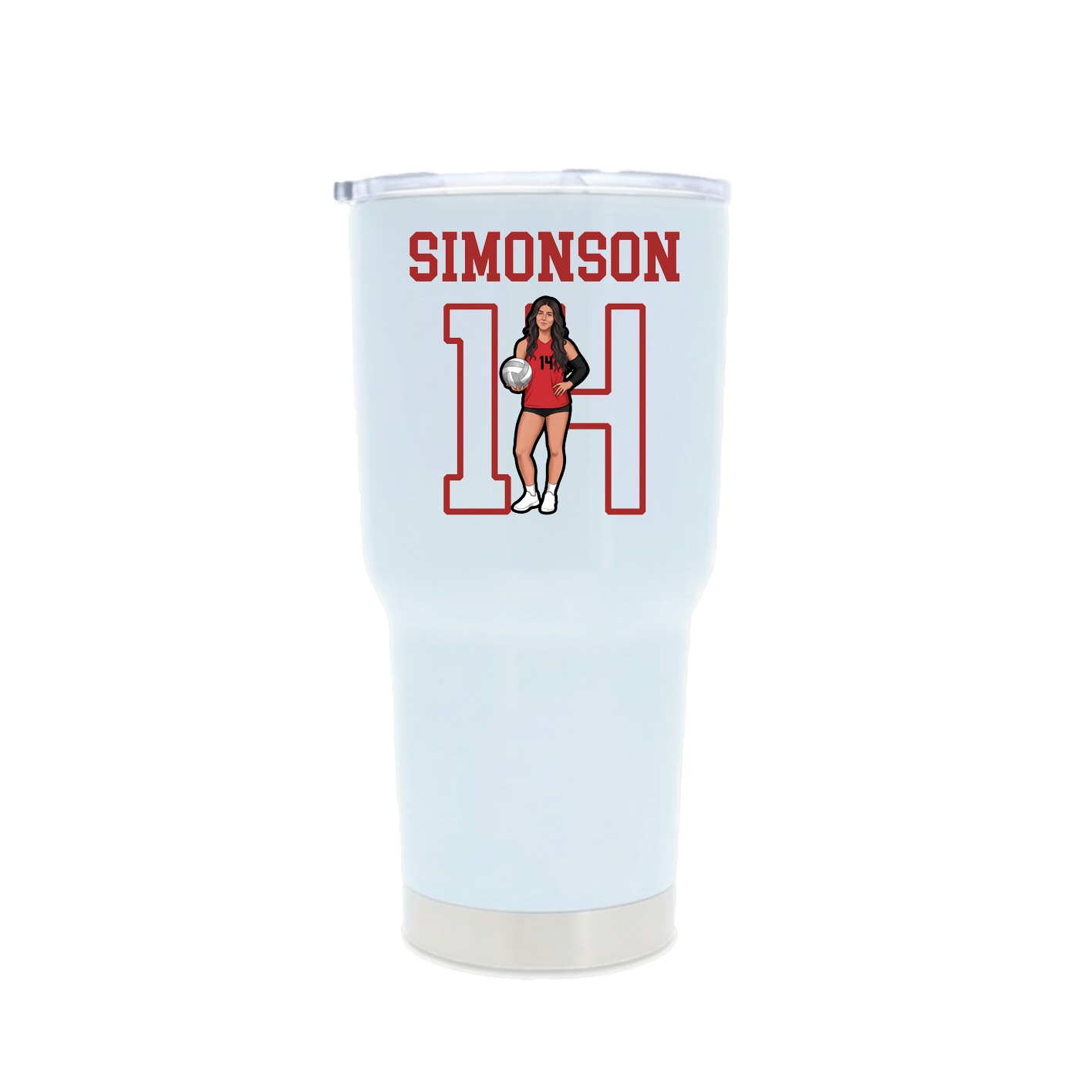 30oz Stainless Steel Tumbler — Shirsey in White