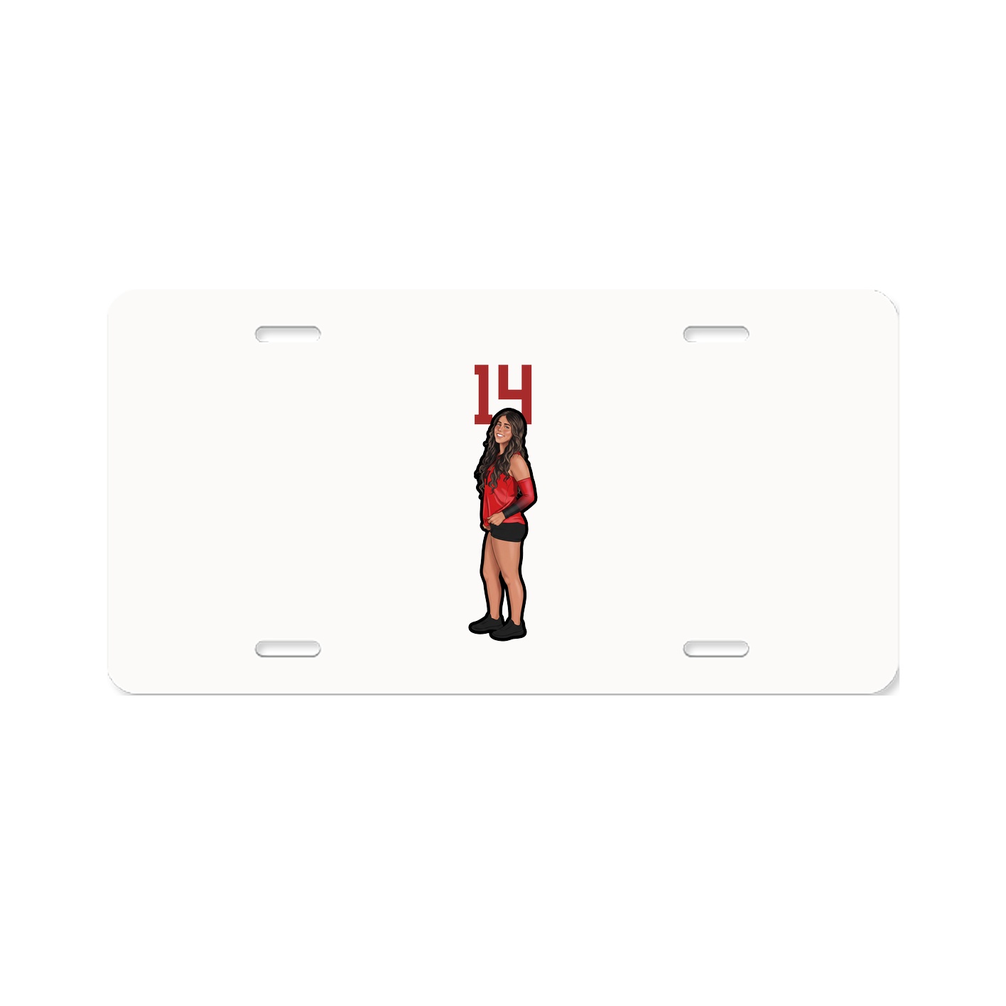 License Plate — Number Top in Classic
