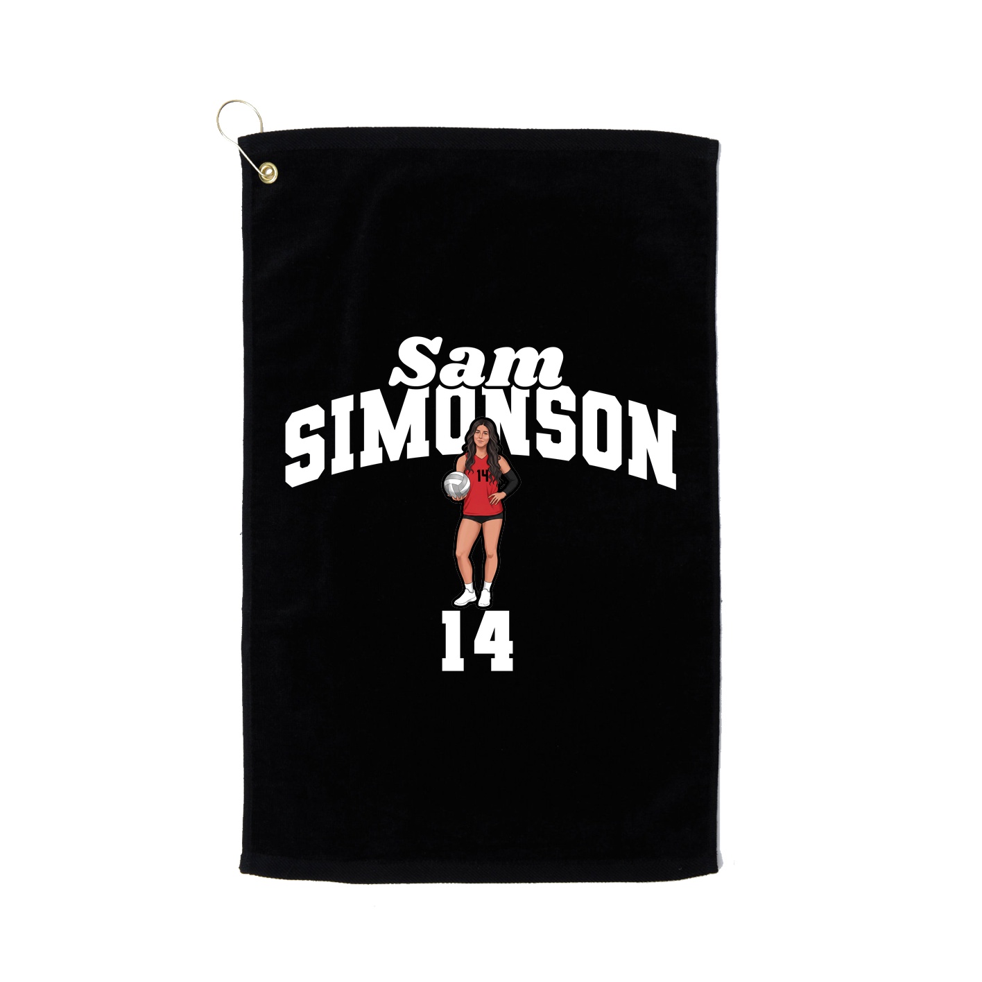 Golf Towel — Signature Arch in Black