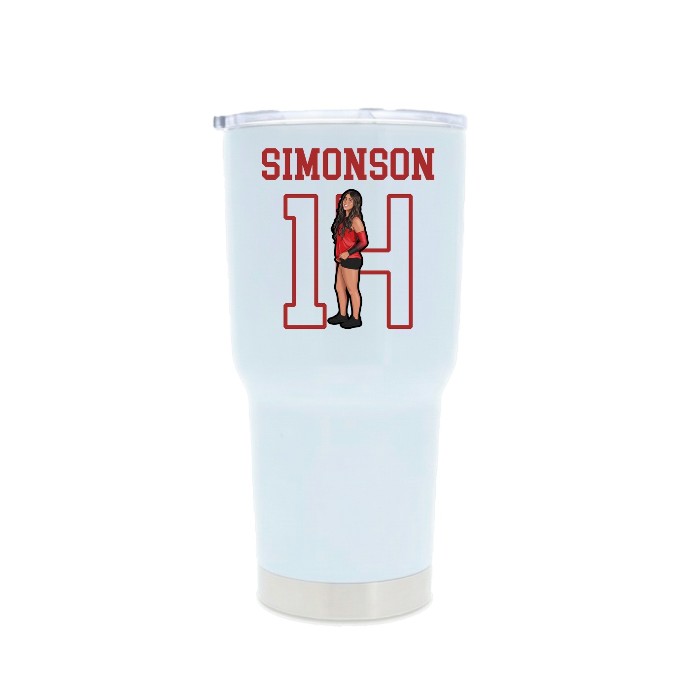 30oz Stainless Steel Tumbler — Shirsey in White