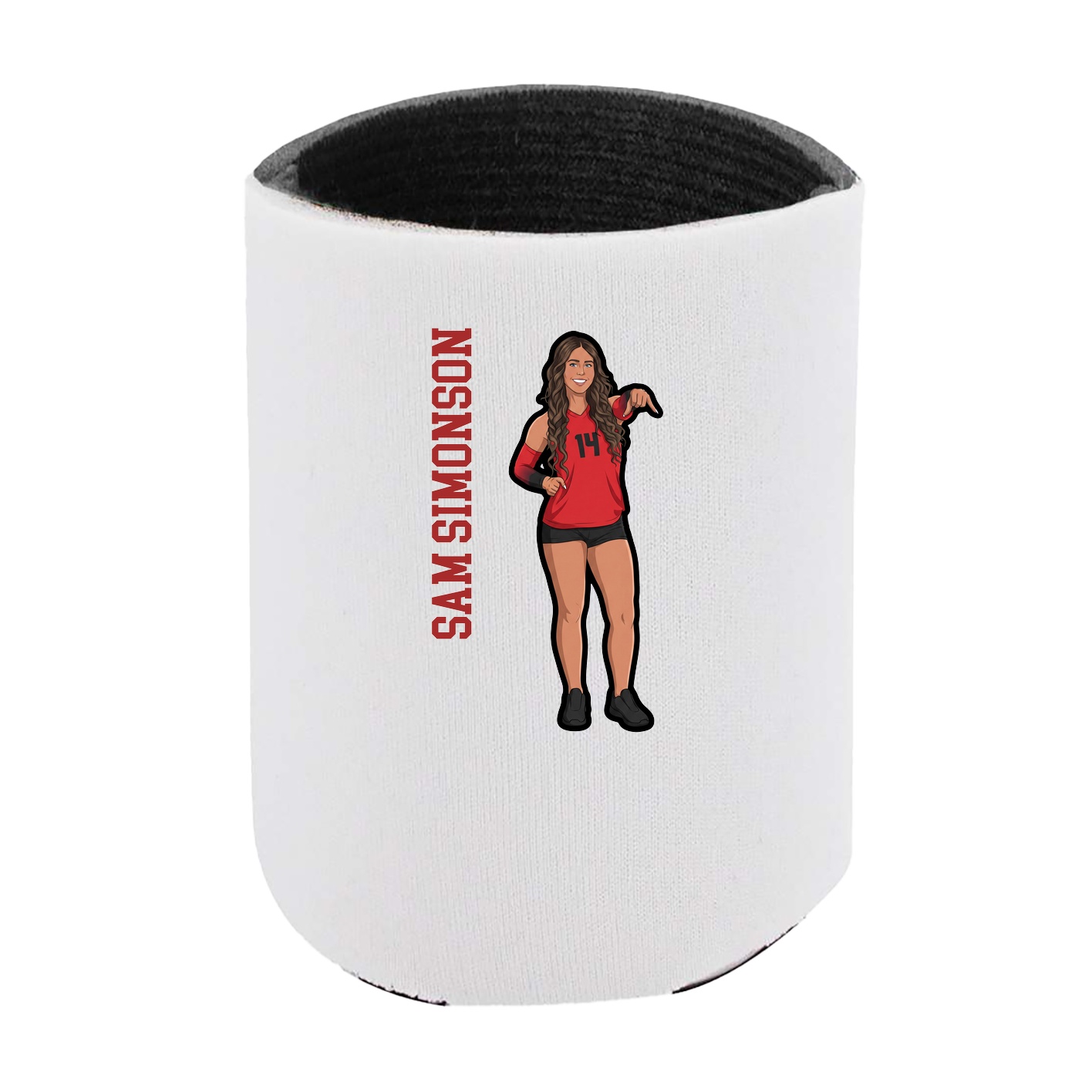 Can Holder — Name Vertical in White