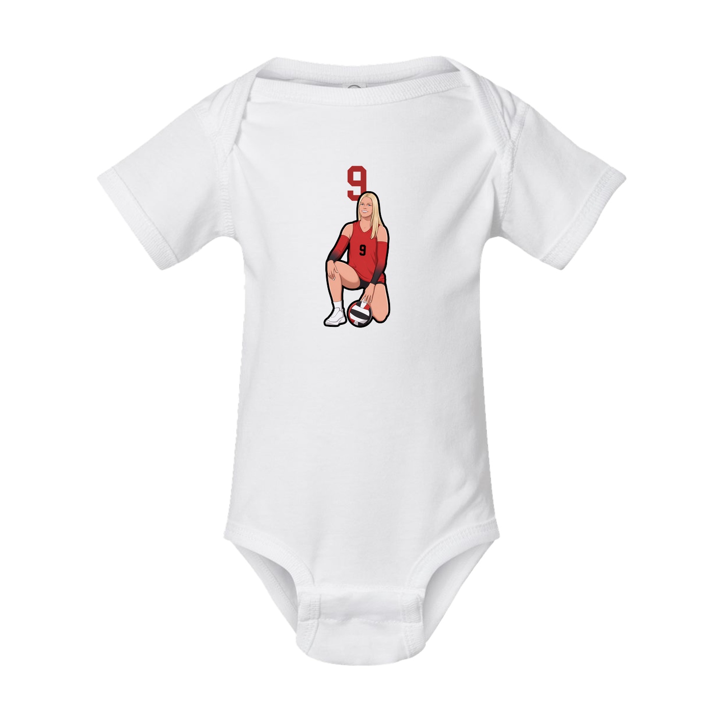 Baby Onesie — Number Top in White