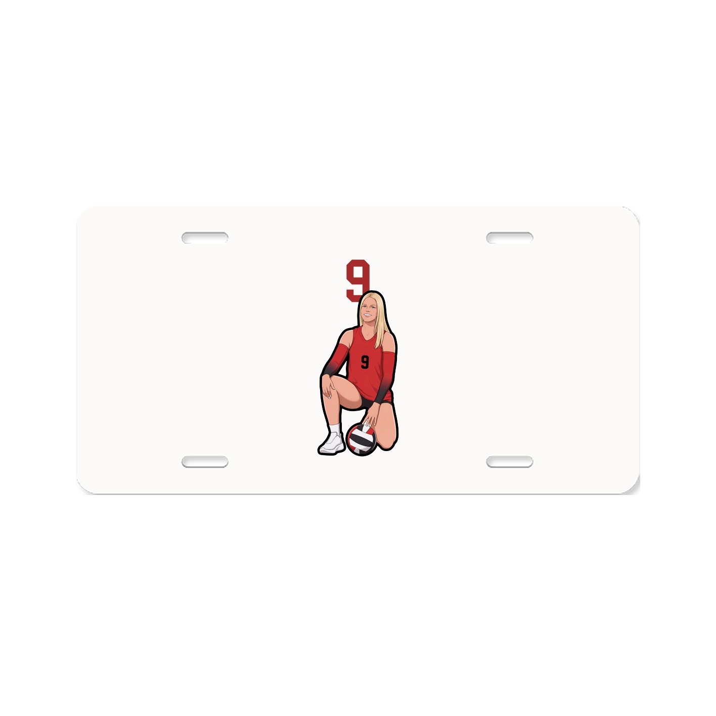License Plate — Number Top in Classic