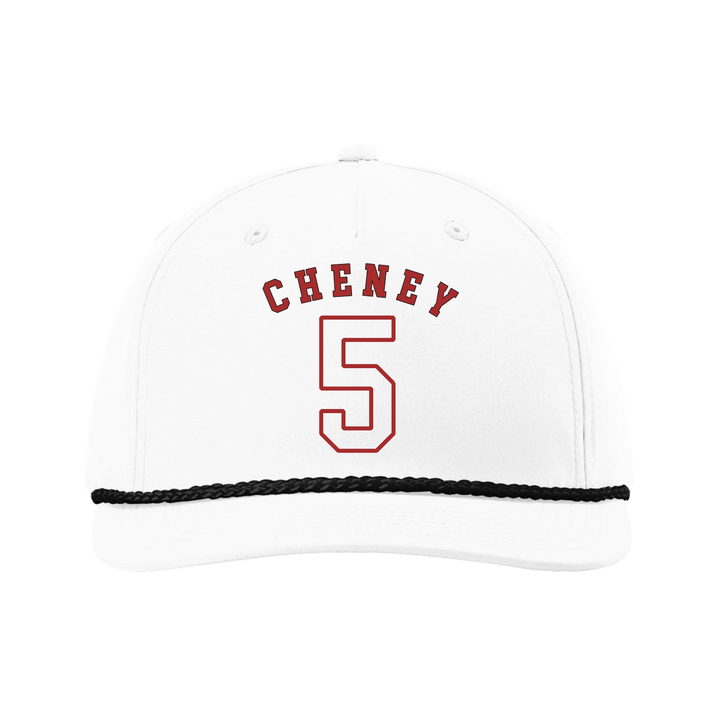 Five-Panel Classic Rope Cap — Shirsey Arch in White